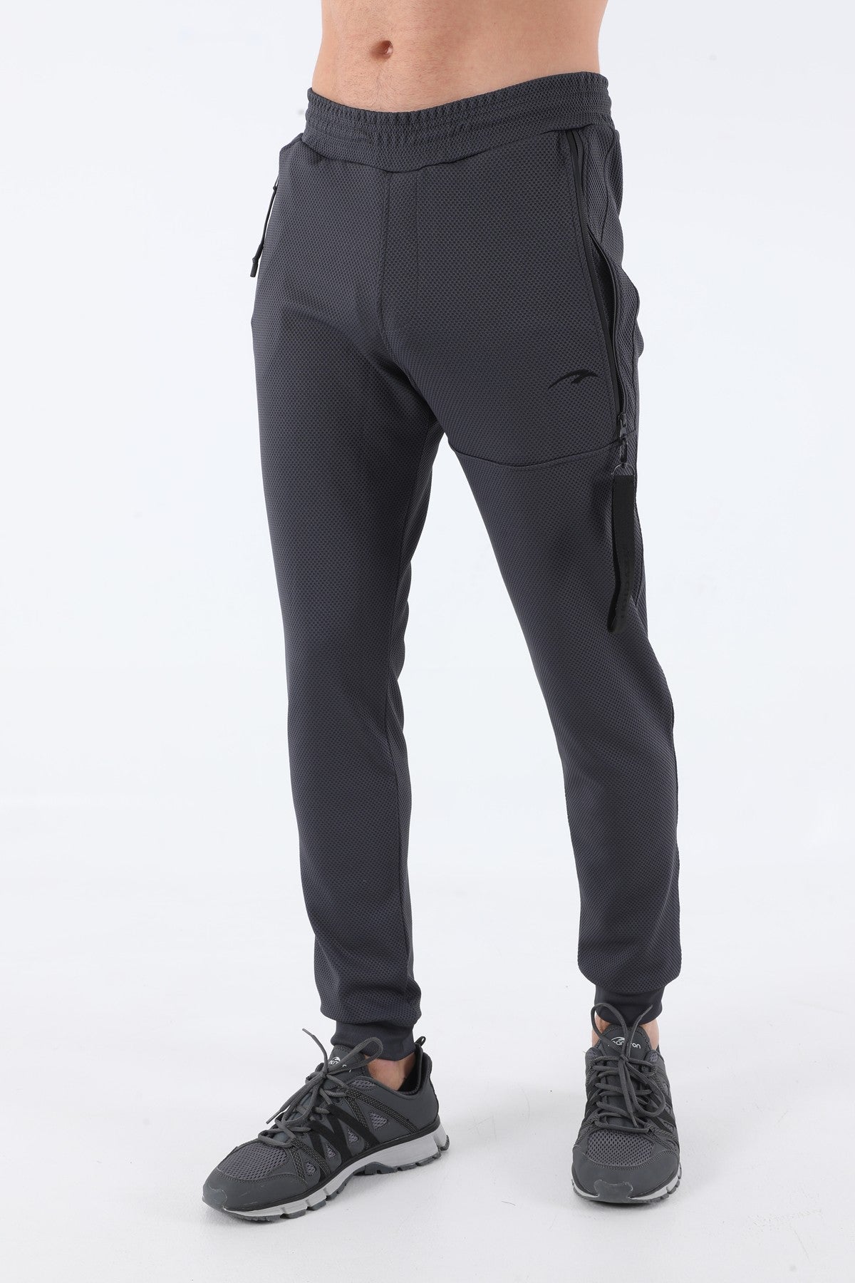 SlimFit Erkek Ribana Paça Antrasit Pantolon