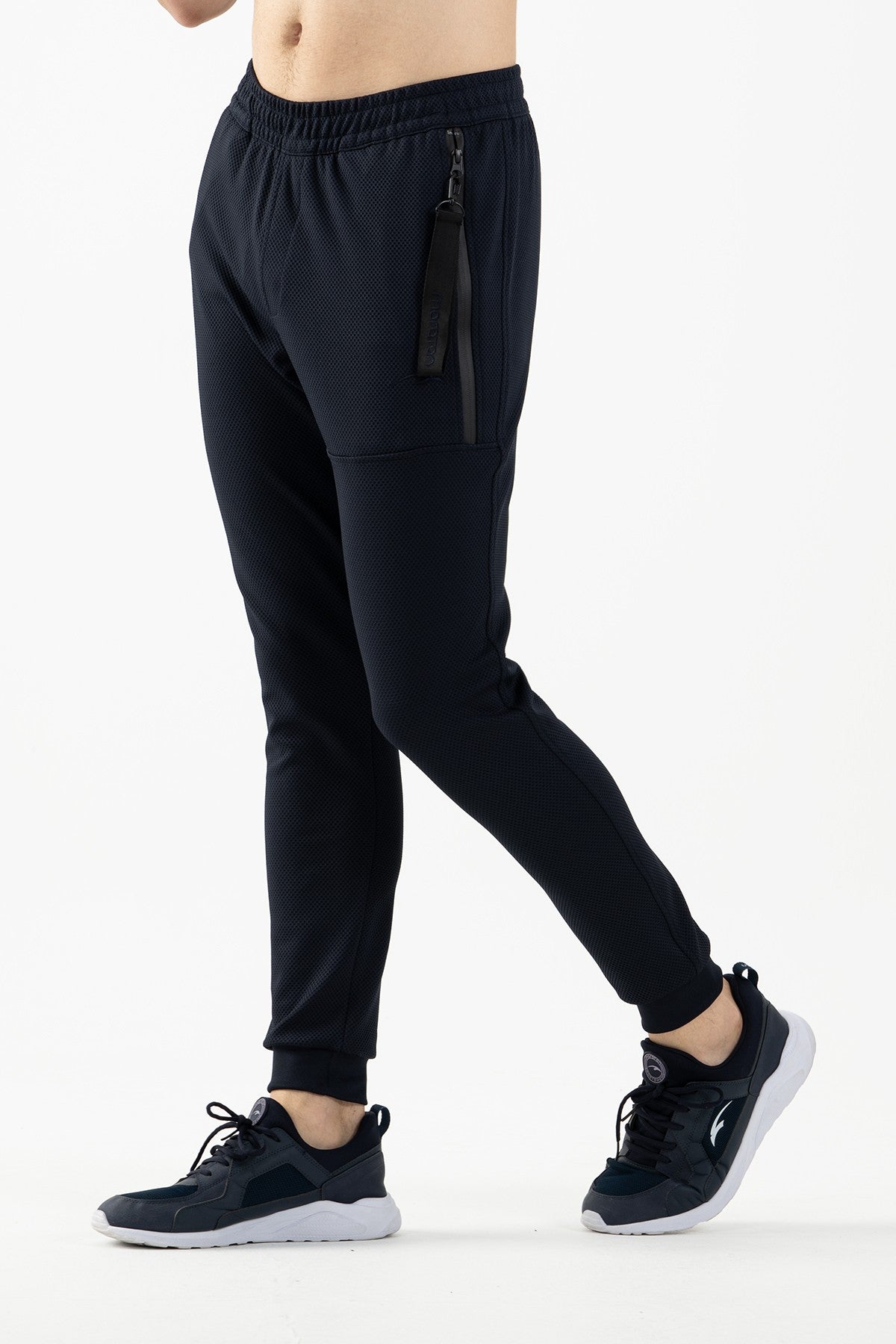 SlimFit Erkek Ribana Paça Lacivert Pantolon