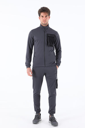 SlimFit Erkek Ribana Paça Antrasit Pantolon