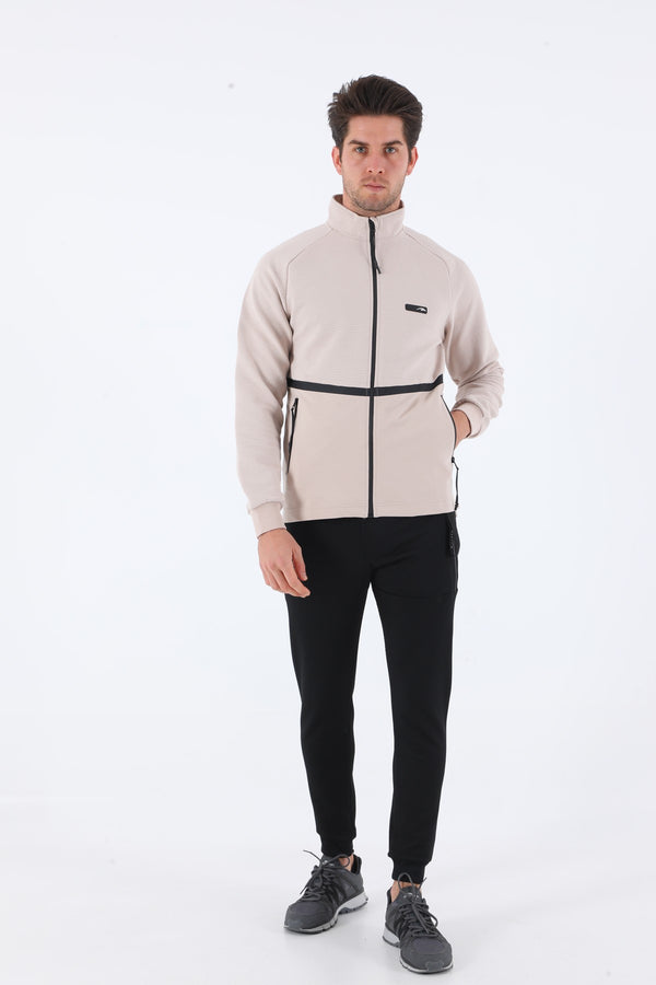 SlimFit Erkek Ribana Paça Siyah Pantolon