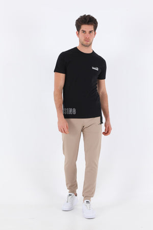SlimFit Erkek Ribana Paça Bej Pantolon