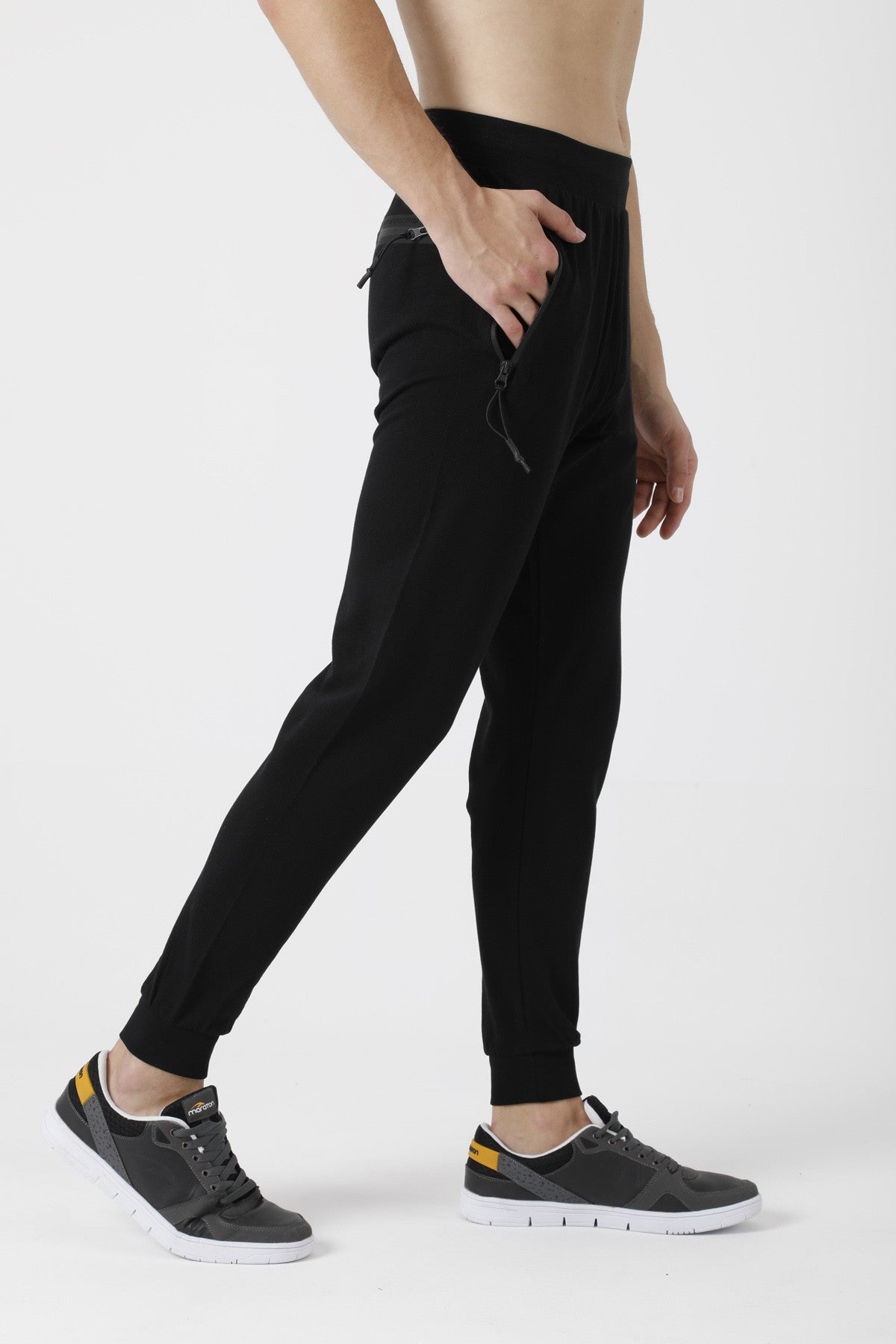 SlimFit Erkek Siyah Eşofman Altı