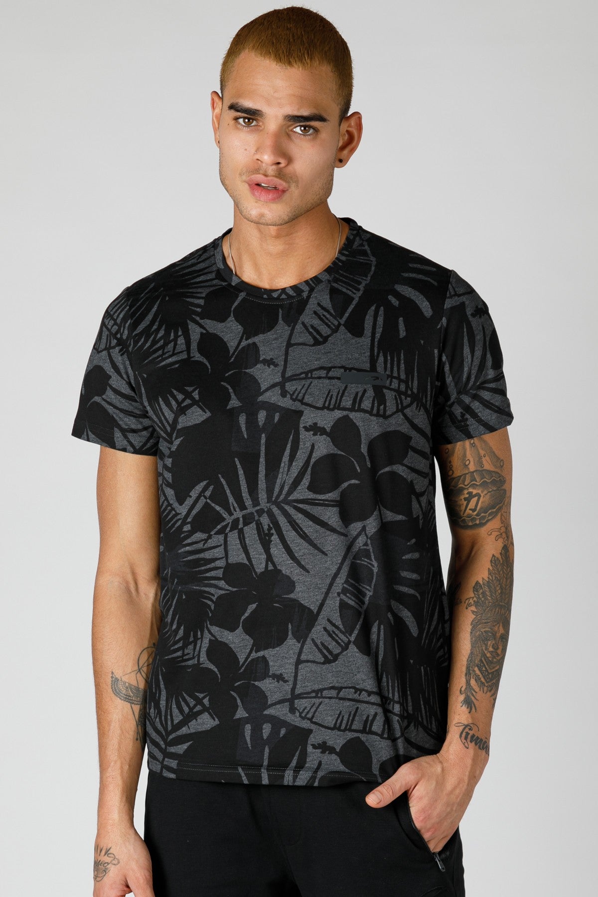 Regular Erkek Bisiklet Yaka Siyah T-shirt