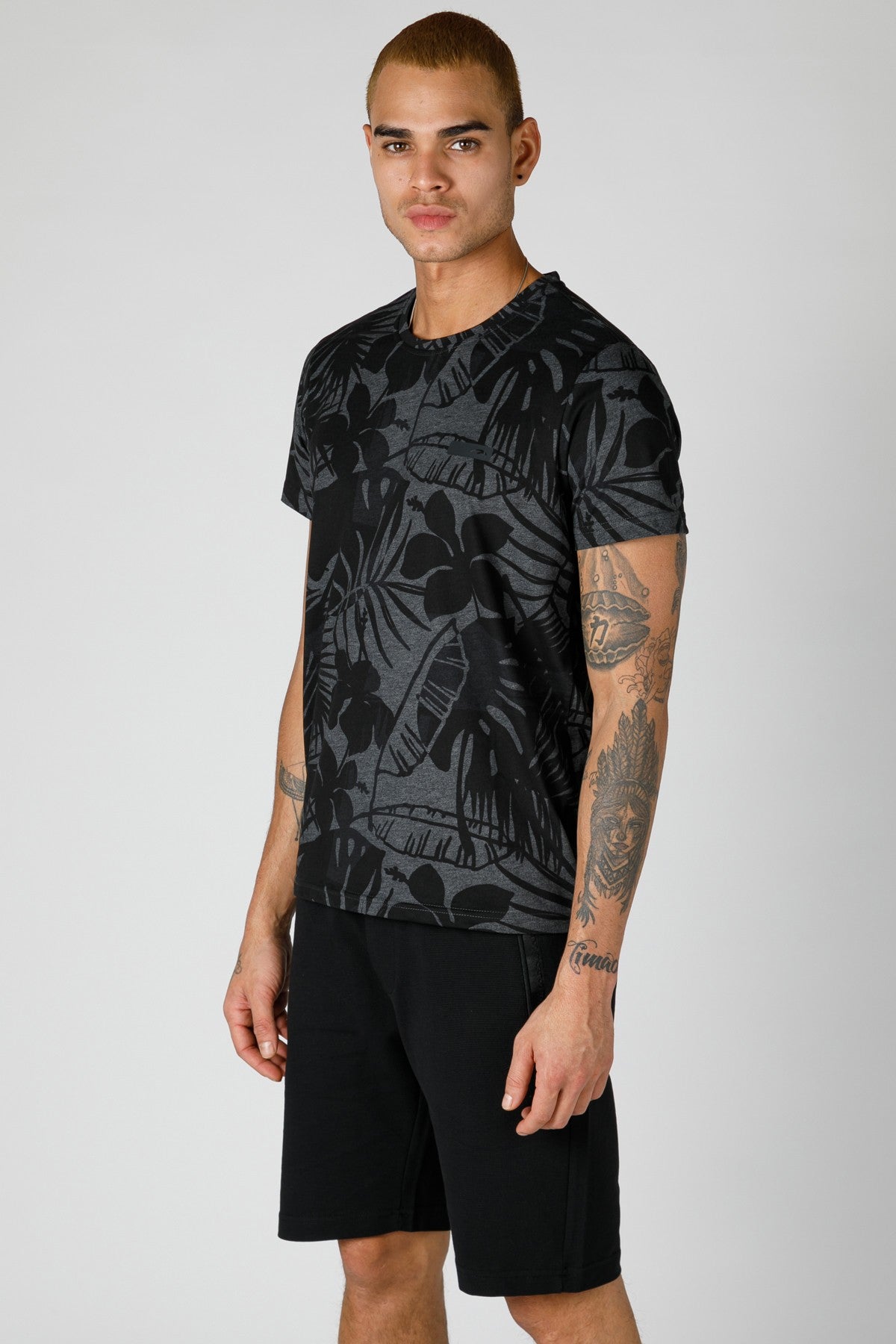 Regular Erkek Bisiklet Yaka Siyah T-shirt