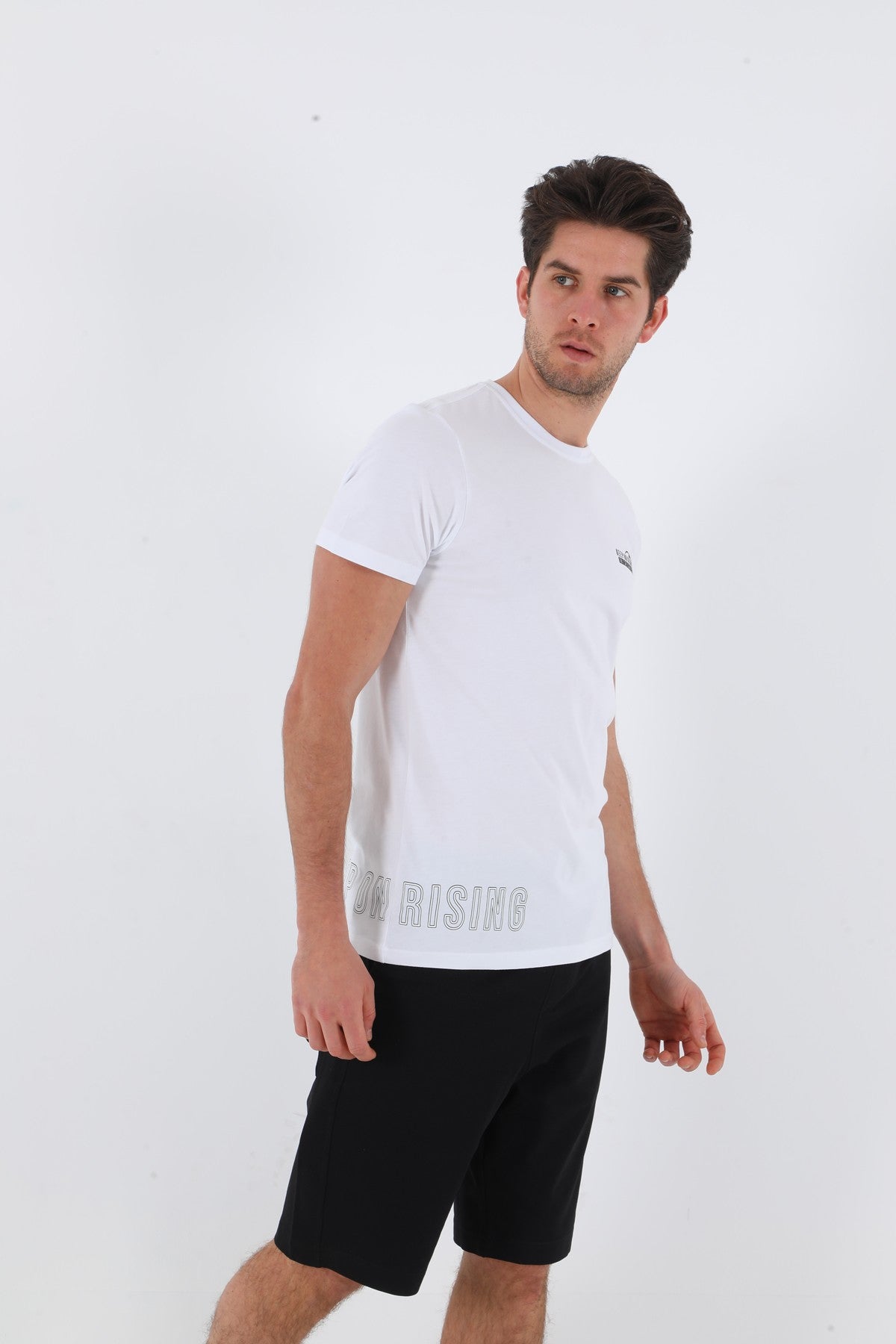 Regular Erkek Bisiklet Yaka Beyaz T-shirt
