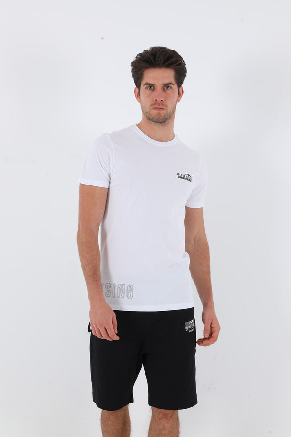Regular Erkek Bisiklet Yaka Beyaz T-shirt