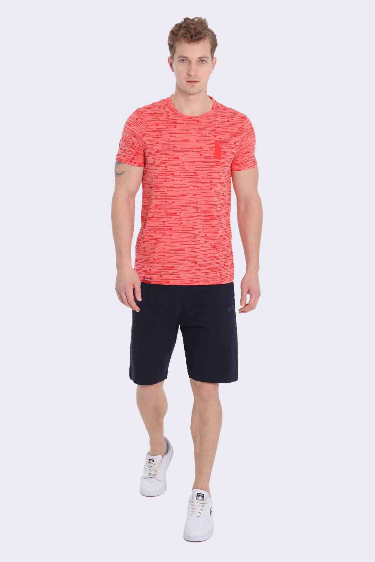 Regular Erkek Bisiklet Yaka Kırmızı T-shirt