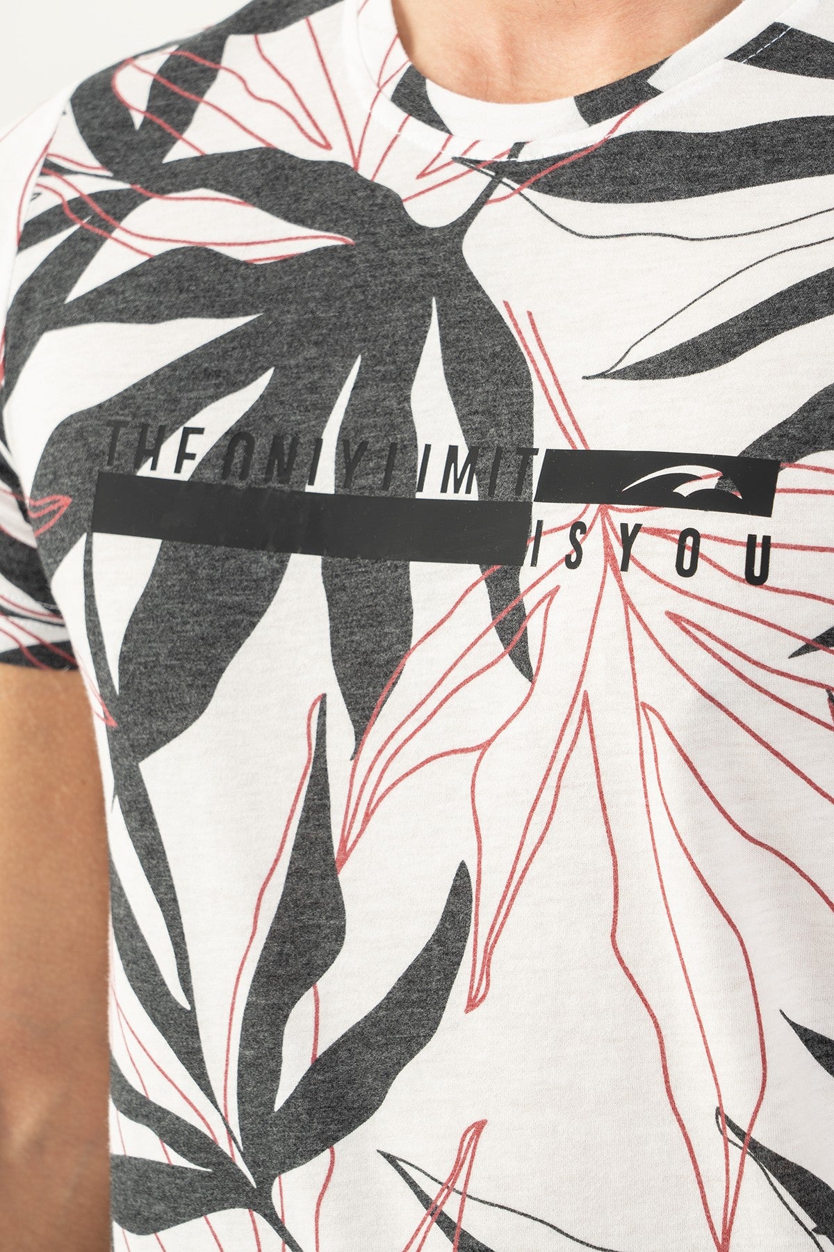 Regular Erkek Bisiklet Yaka Beyaz T-shirt