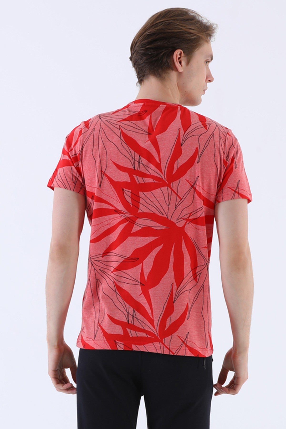 Regular Erkek Bisiklet Yaka Kırmızı T-shirt