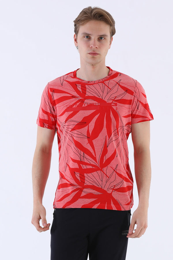 Regular Erkek Bisiklet Yaka Kırmızı T-shirt