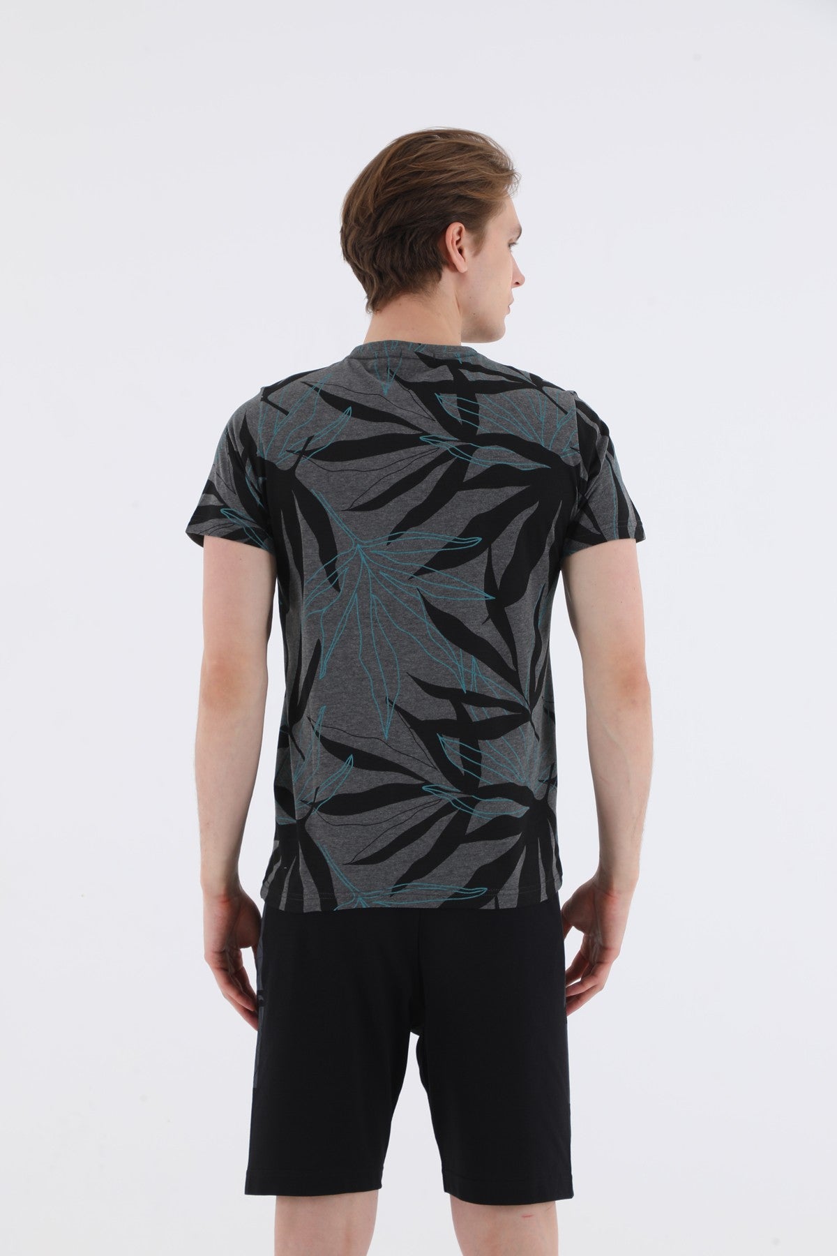 Regular Erkek Bisiklet Yaka Siyah T-shirt