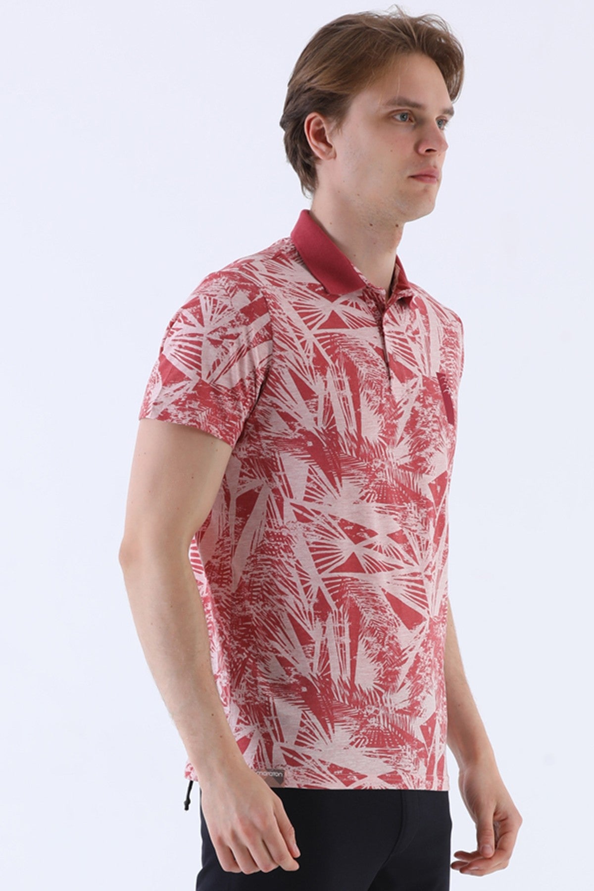 Regular Erkek Polo Yaka Pembe T-shirt