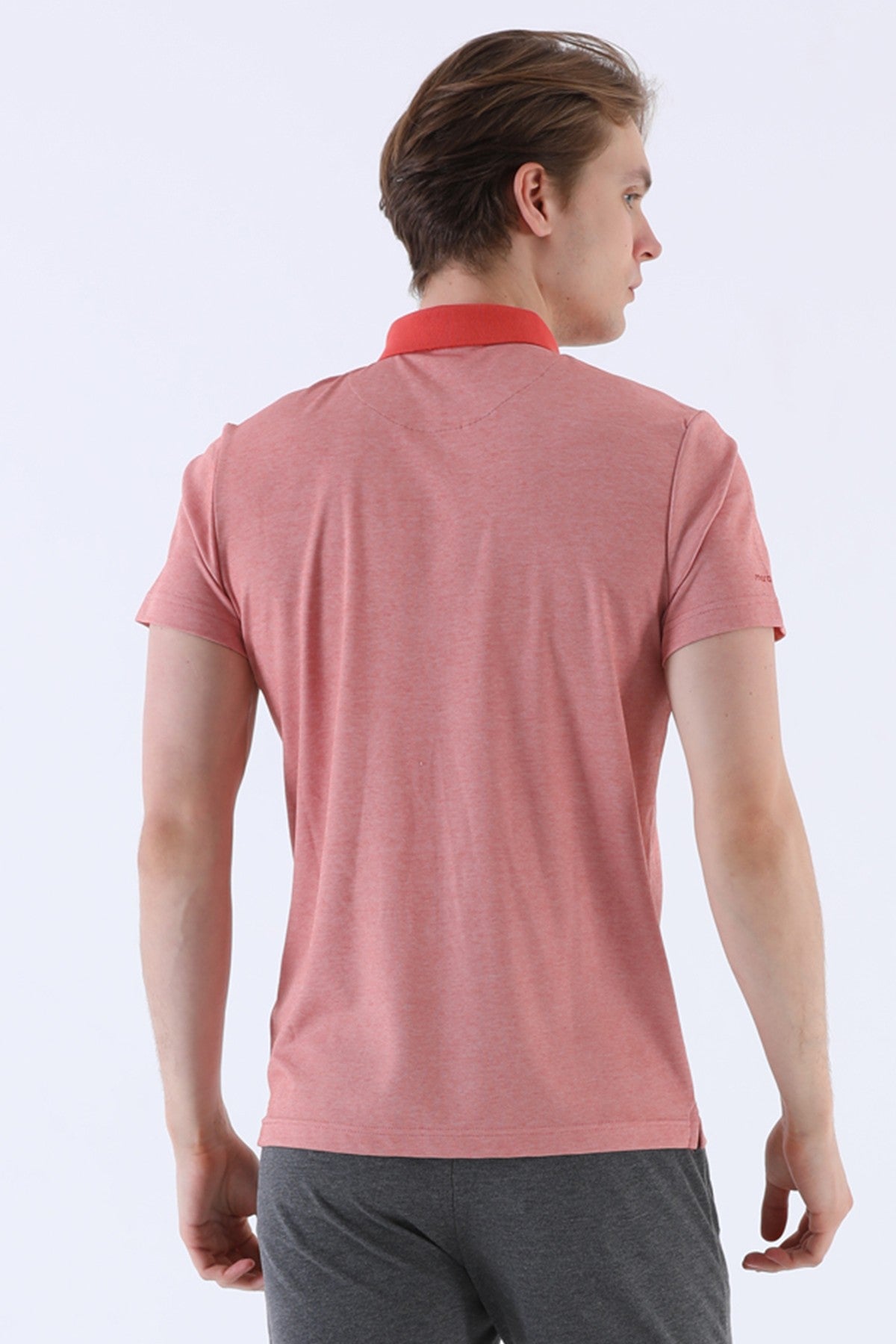Regular Erkek Polo Yaka Kiremit T-shirt
