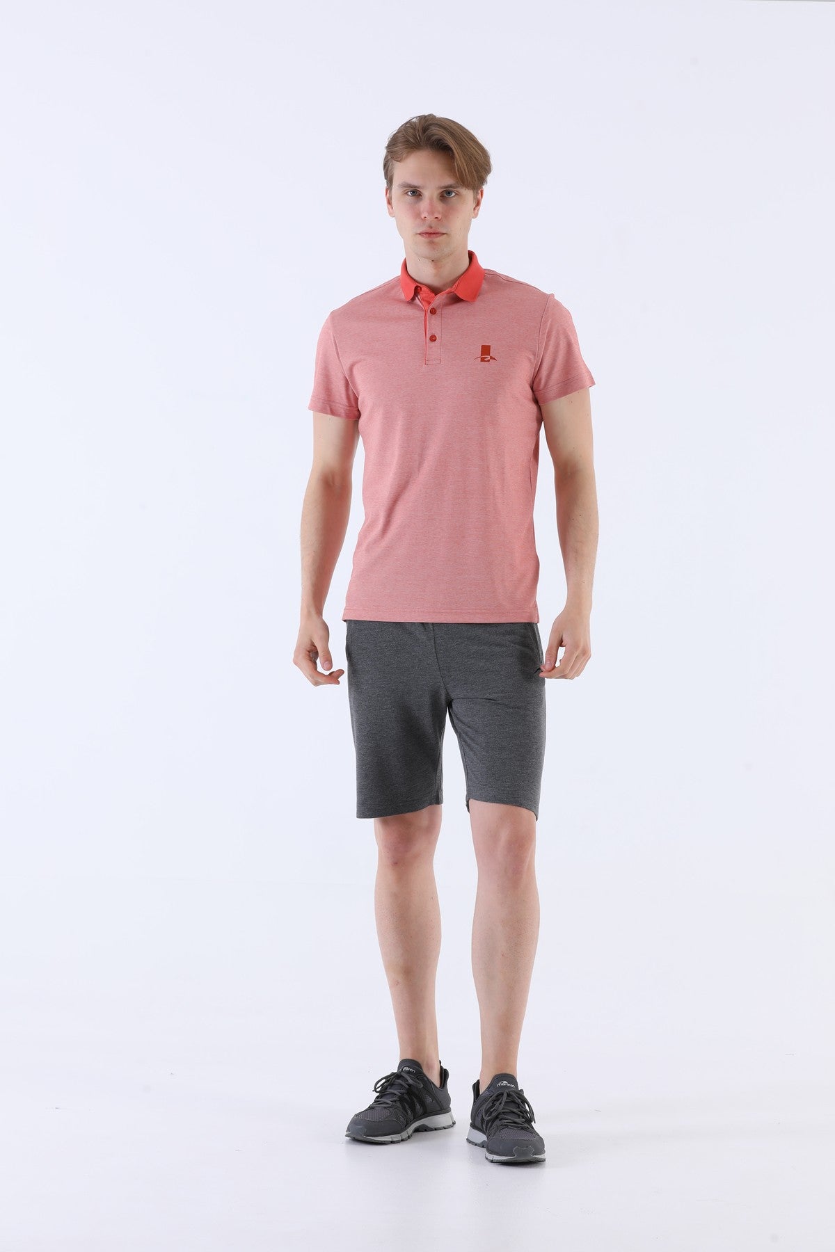 Regular Erkek Polo Yaka Kiremit T-shirt