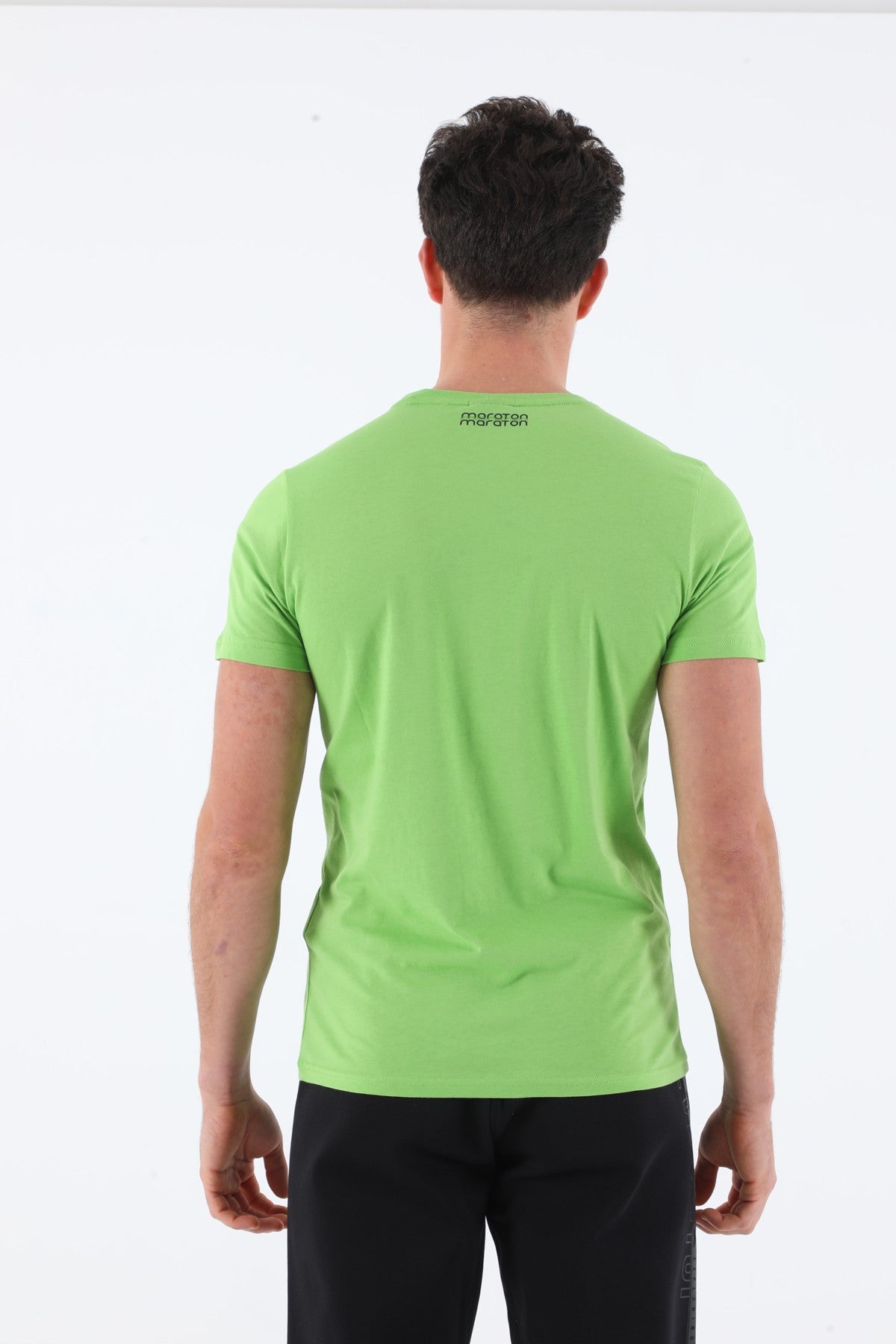 Regular Erkek Bisiklet Yaka Açık Yeşil T-shirt