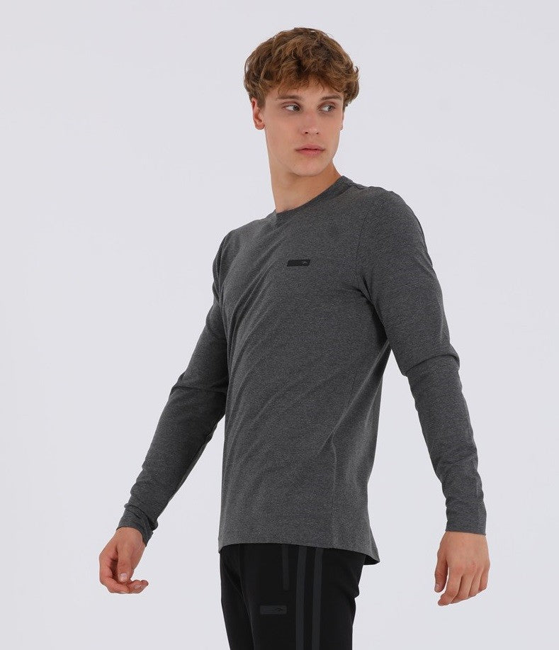 Regular Erkek Bisiklet Yaka Antramelanj Sweatshirt