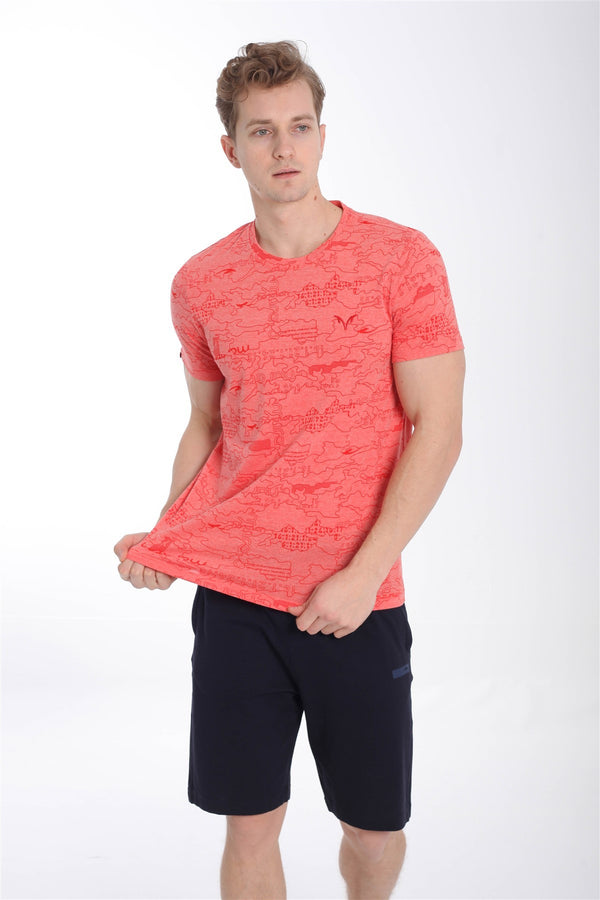 Regular Erkek Bisiklet Yaka Kırmızı T-shirt