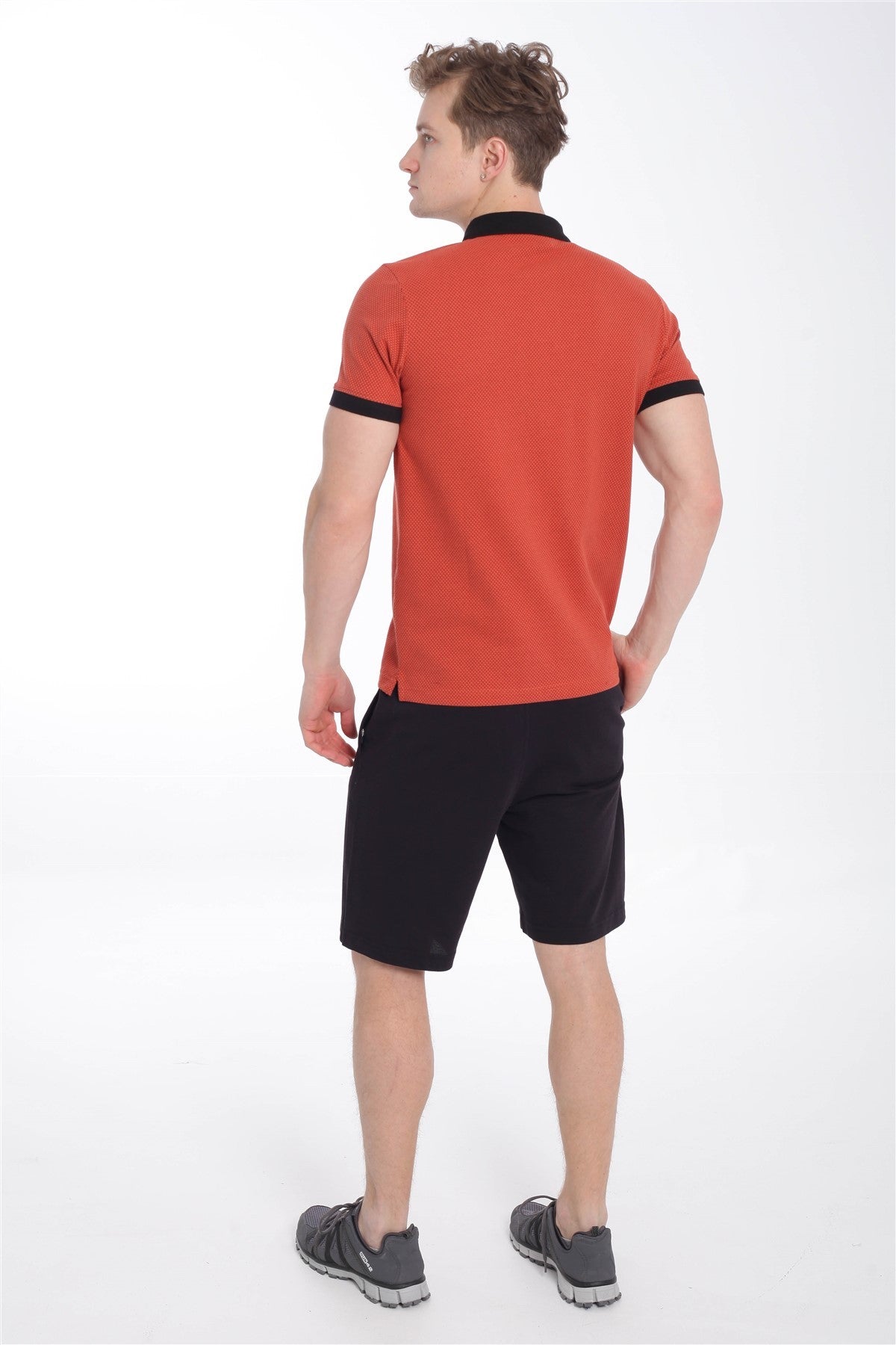 Regular Erkek Polo Yaka Kiremit T-shirt