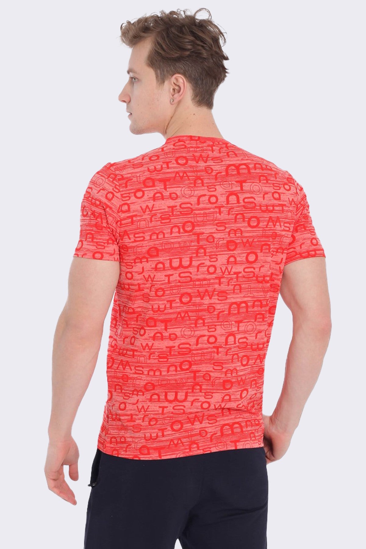 Regular Erkek Bisiklet Yaka Kırmızı T-shirt
