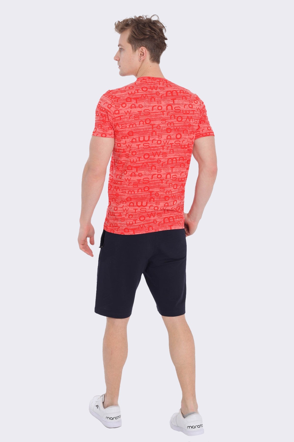 Regular Erkek Bisiklet Yaka Kırmızı T-shirt