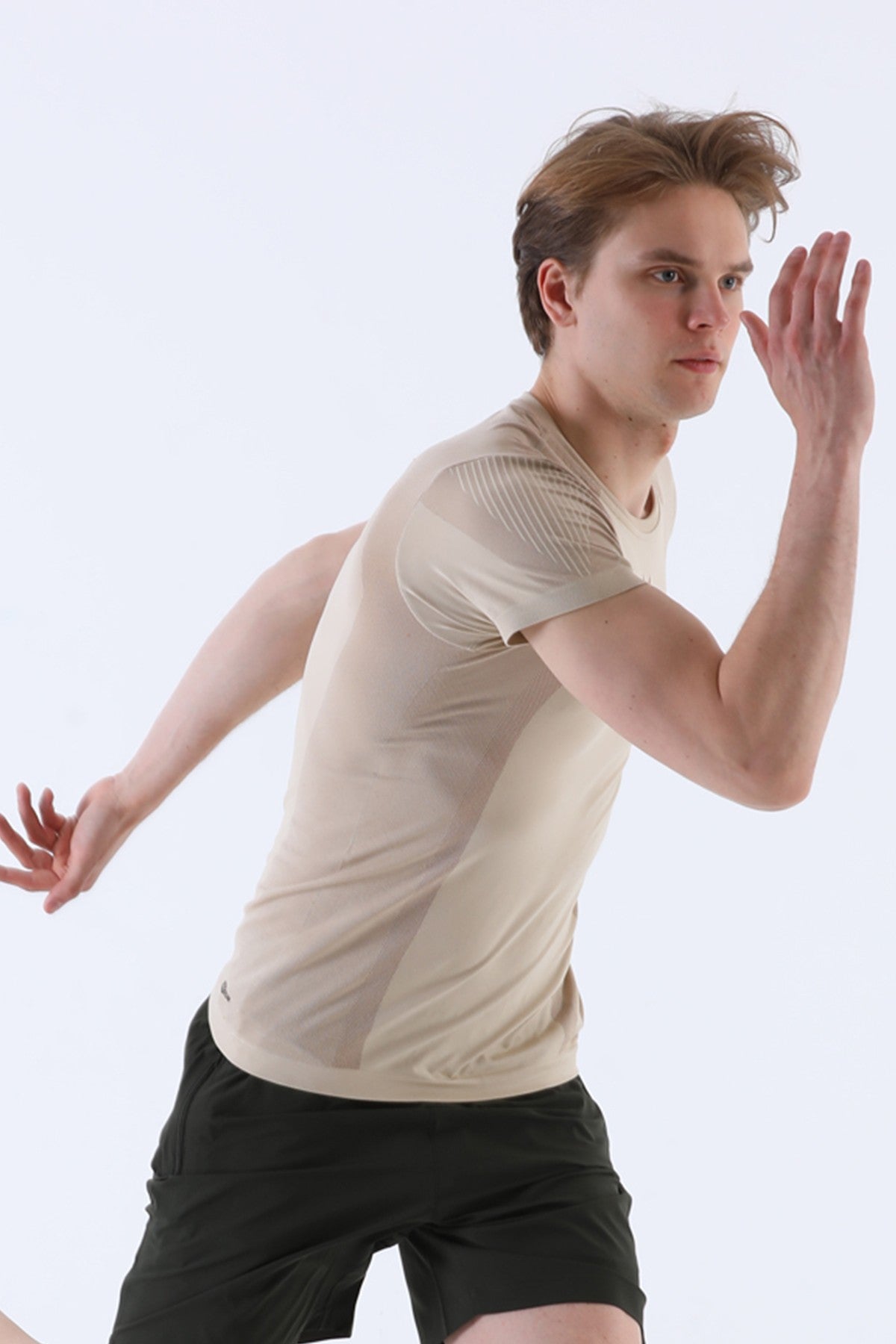 SlimFit Erkek Bisiklet Yaka Taş T-shirt