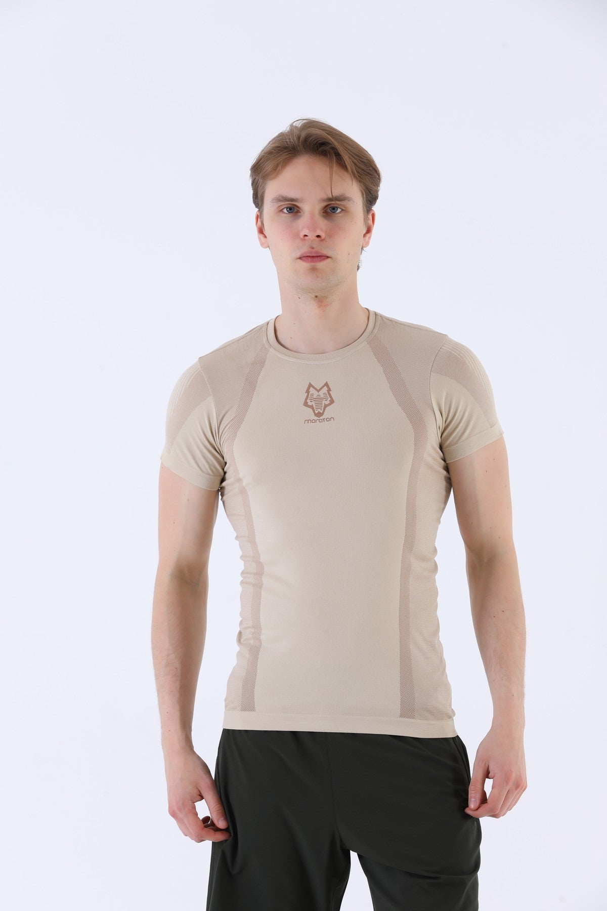 SlimFit Erkek Bisiklet Yaka Taş T-shirt