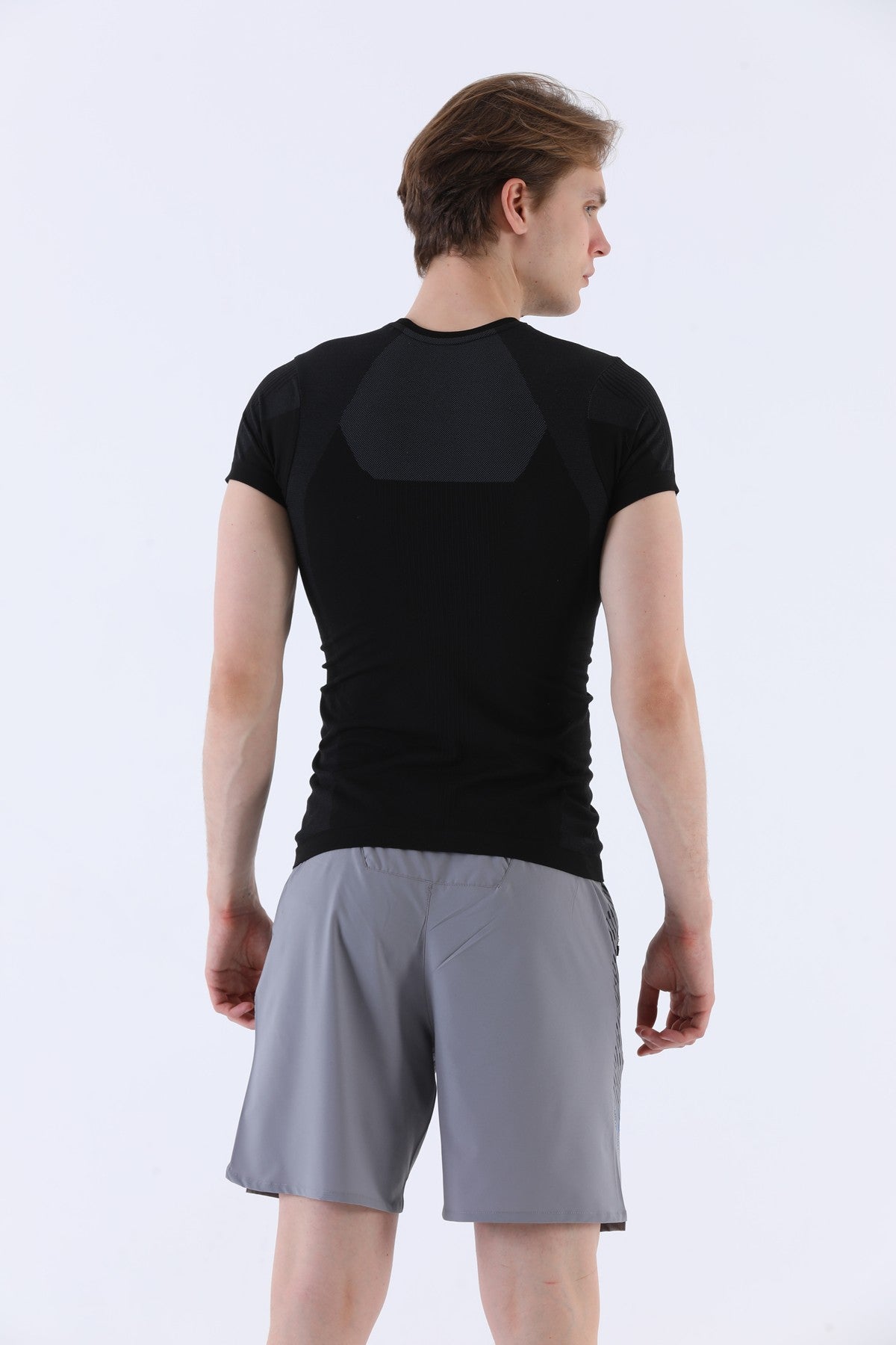 SlimFit Erkek Bisiklet Yaka Siyah T-shirt
