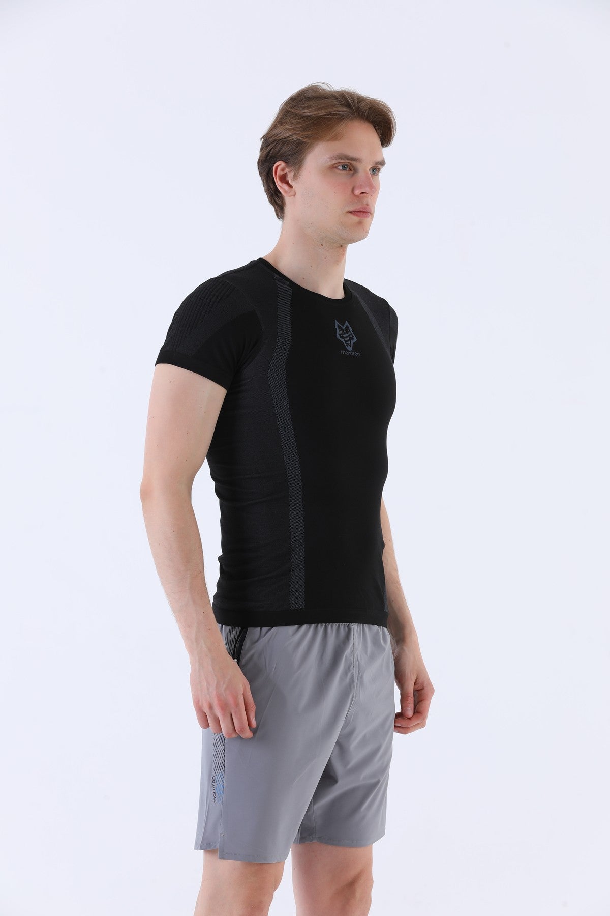 SlimFit Erkek Bisiklet Yaka Siyah T-shirt