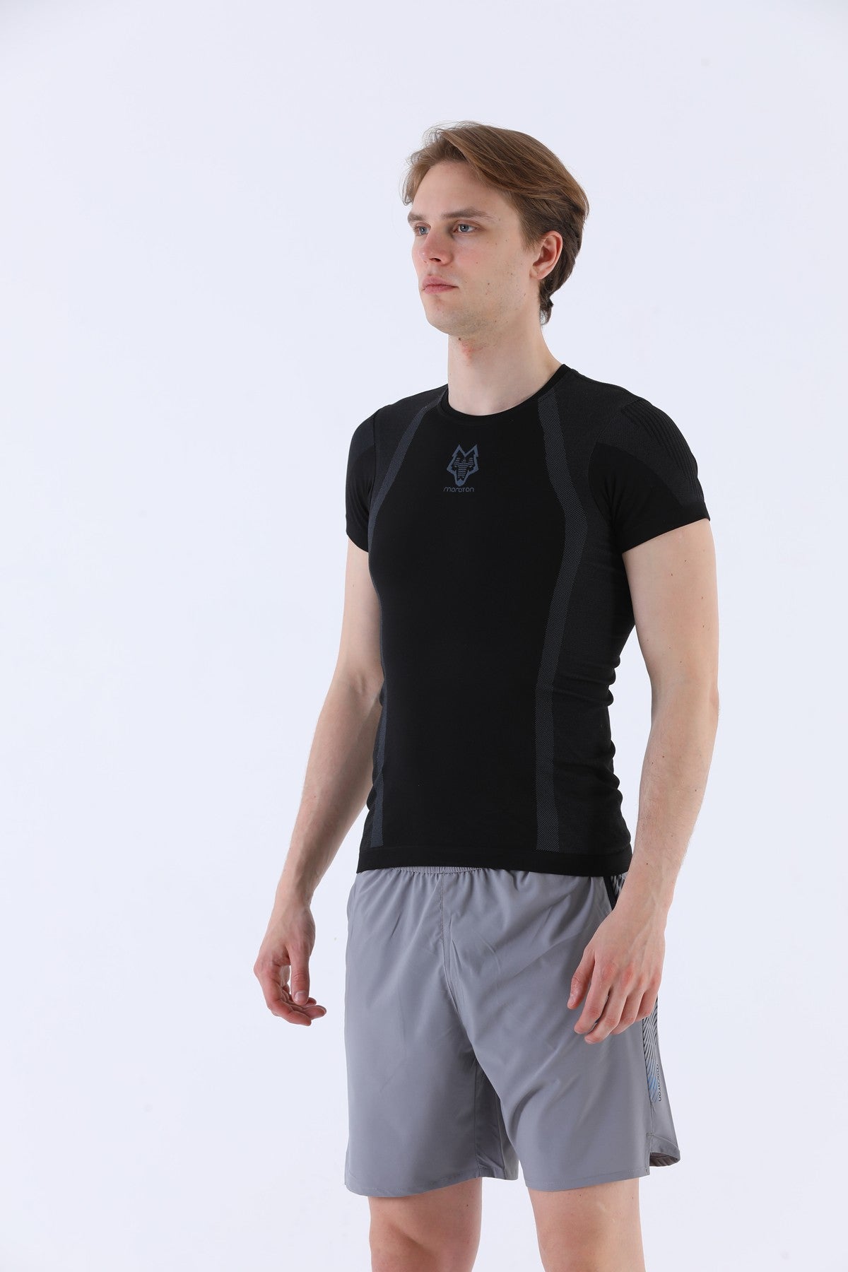 SlimFit Erkek Bisiklet Yaka Siyah T-shirt