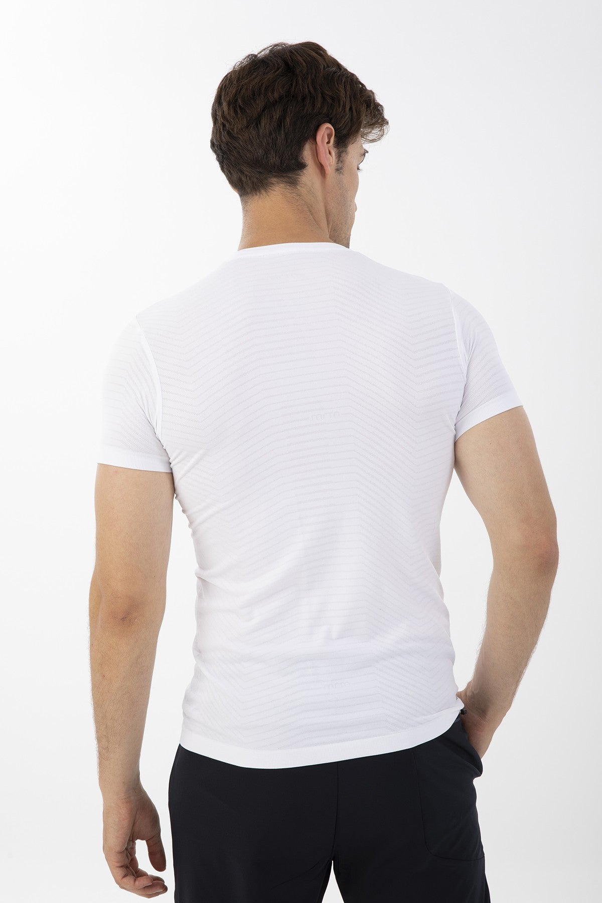 SlimFit Erkek Bisiklet Yaka Beyaz T-shirt