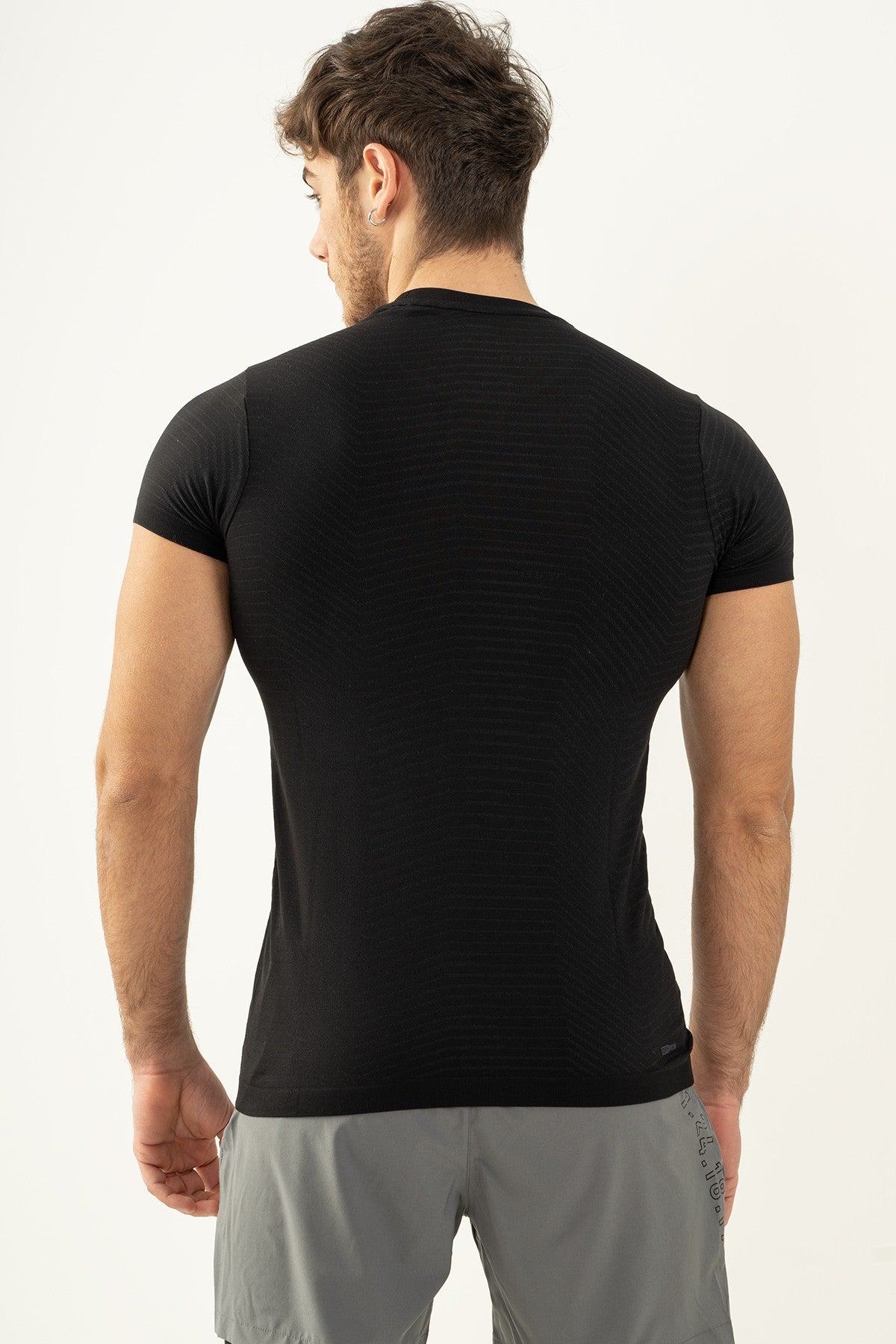 SlimFit Erkek Bisiklet Yaka Siyah T-shirt
