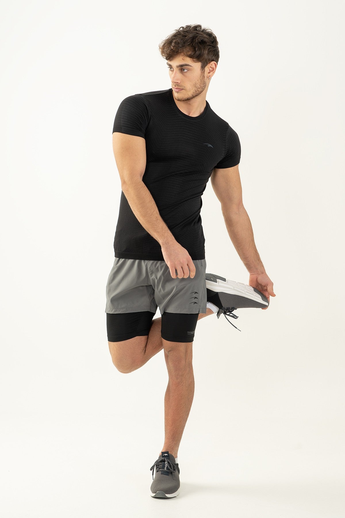 SlimFit Erkek Bisiklet Yaka Siyah T-shirt
