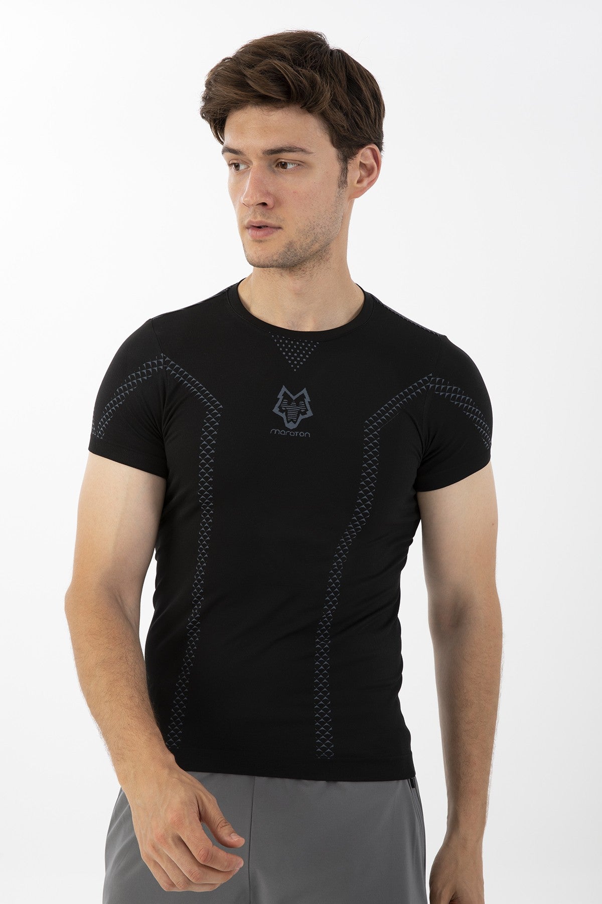 SlimFit Erkek Bisiklet Yaka Siyah T-shirt
