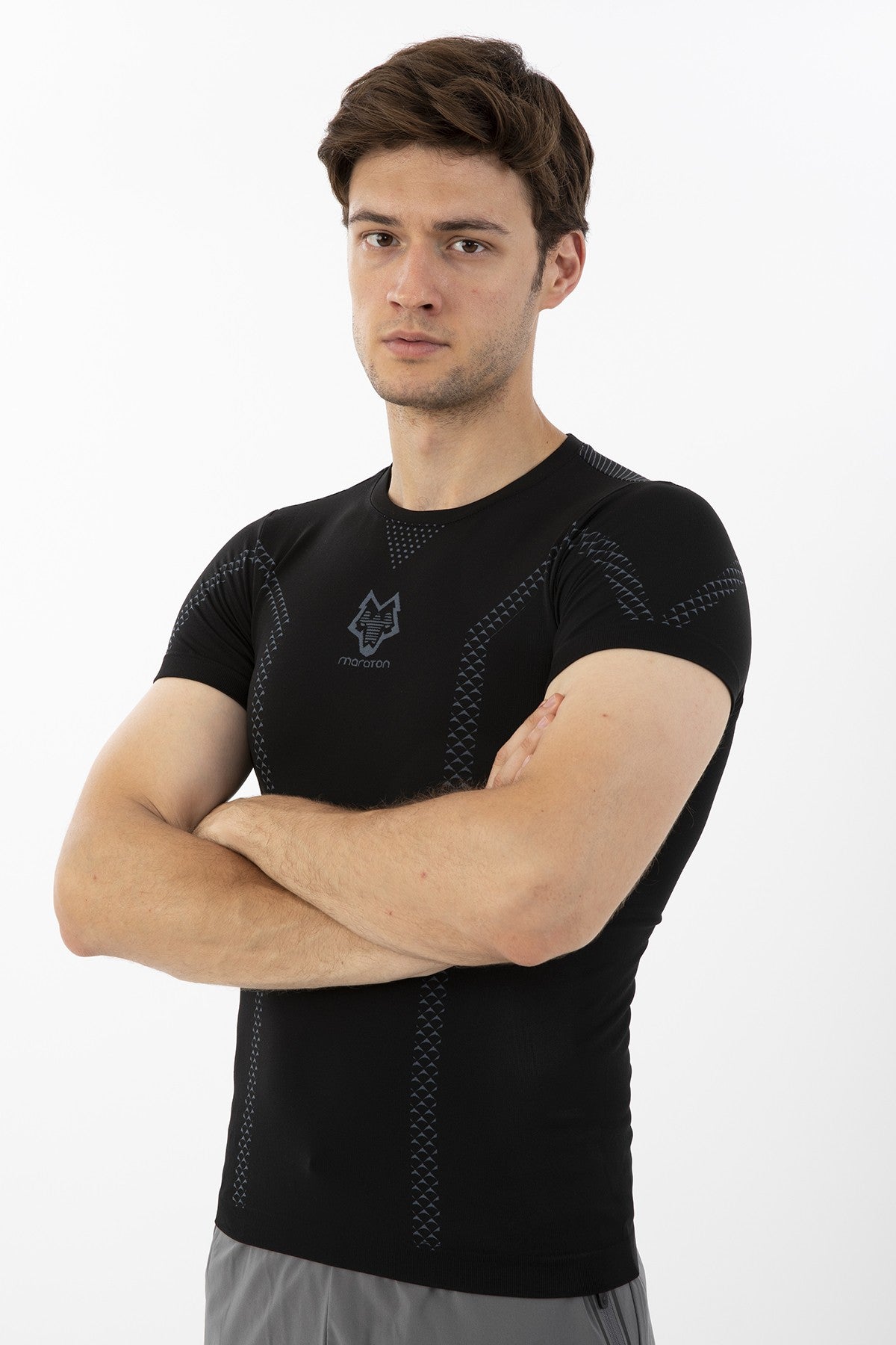 SlimFit Erkek Bisiklet Yaka Siyah T-shirt