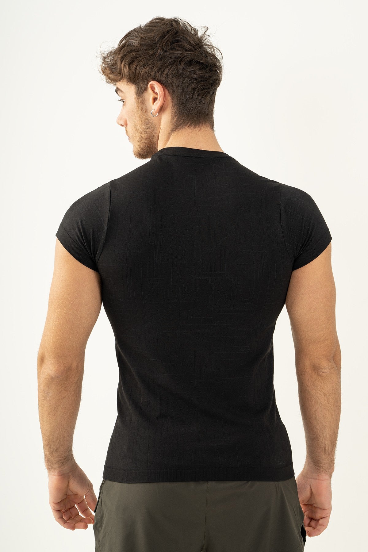 SlimFit Erkek Bisiklet Yaka Siyah T-shirt