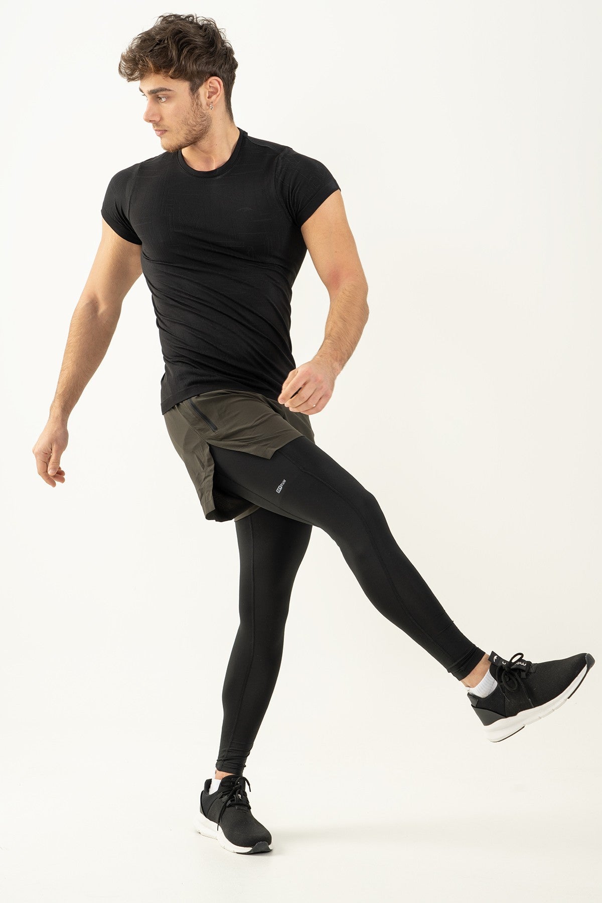 SlimFit Erkek Bisiklet Yaka Siyah T-shirt