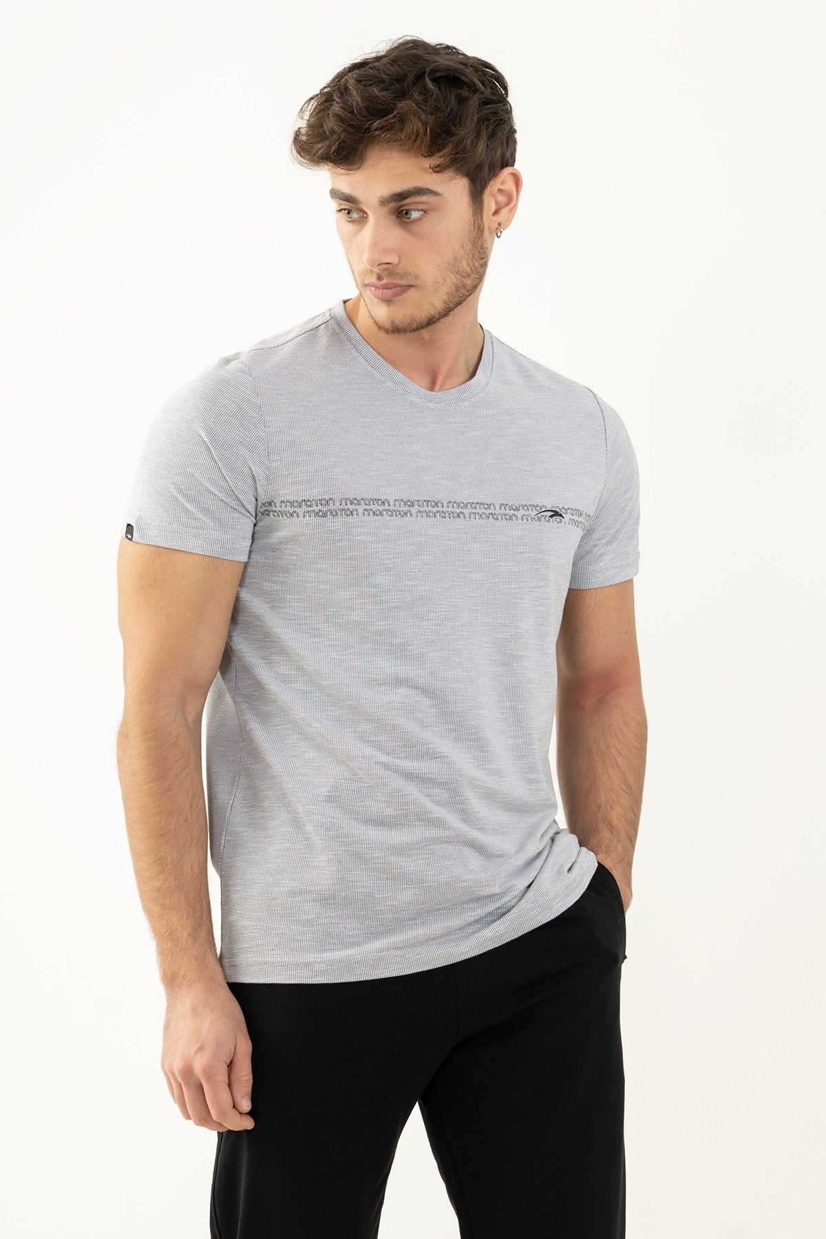 Regular Erkek Bisiklet Yaka Beyaz T-shirt