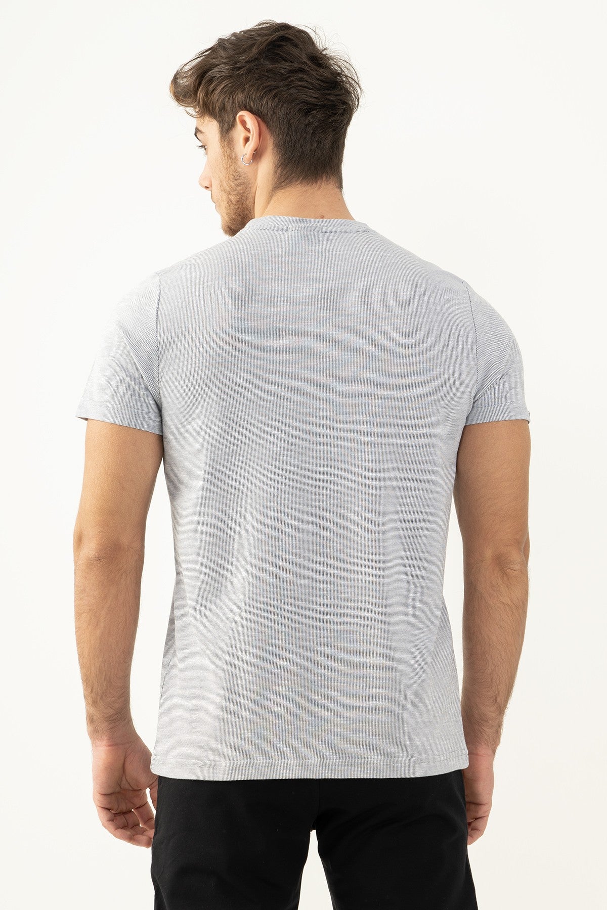 Regular Erkek Bisiklet Yaka Beyaz T-shirt