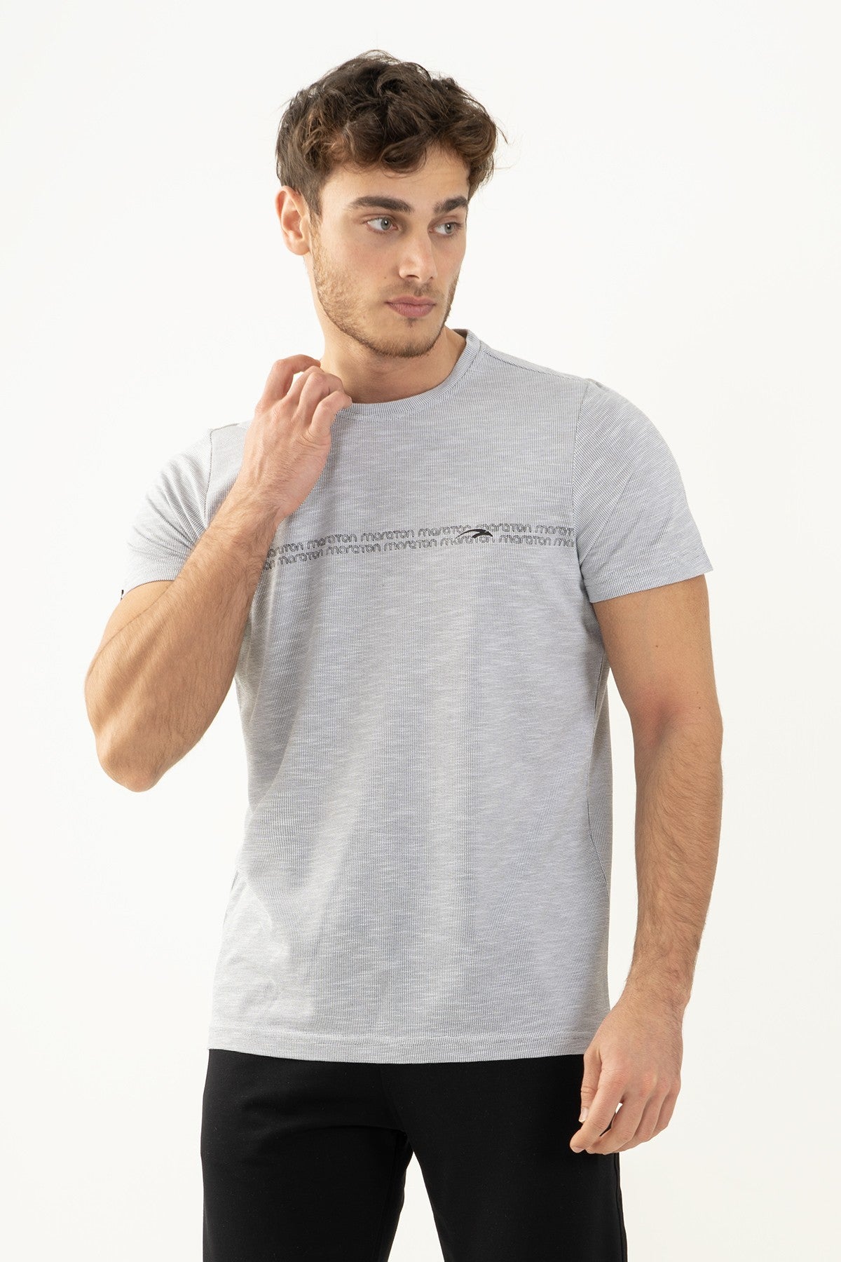 Regular Erkek Bisiklet Yaka Beyaz T-shirt