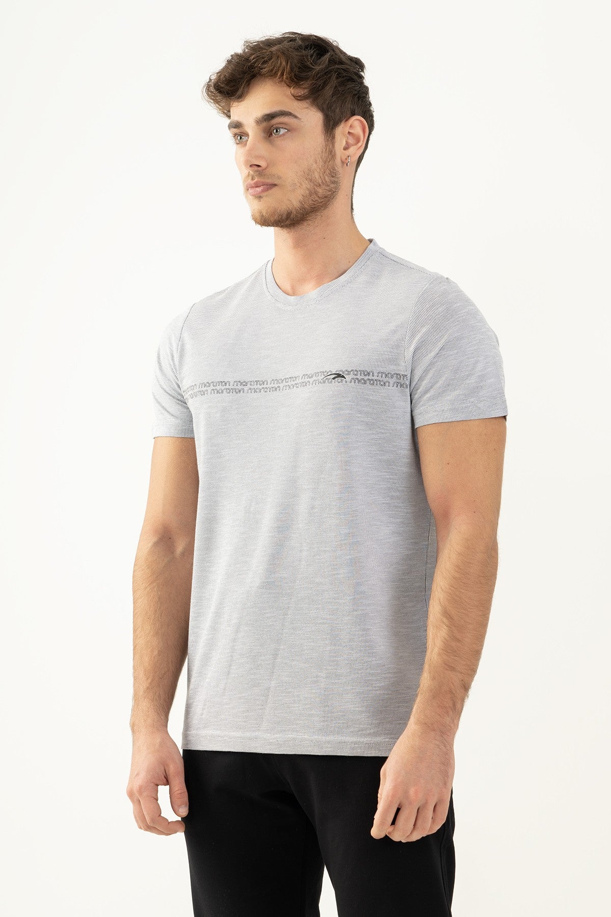 Regular Erkek Bisiklet Yaka Beyaz T-shirt