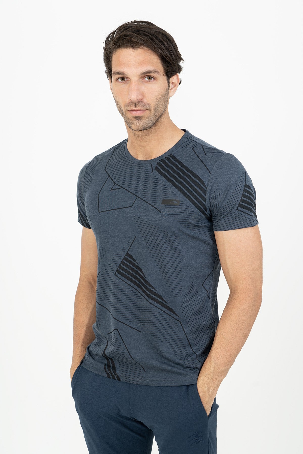 Regular Erkek Bisiklet Yaka Siyah T-shirt