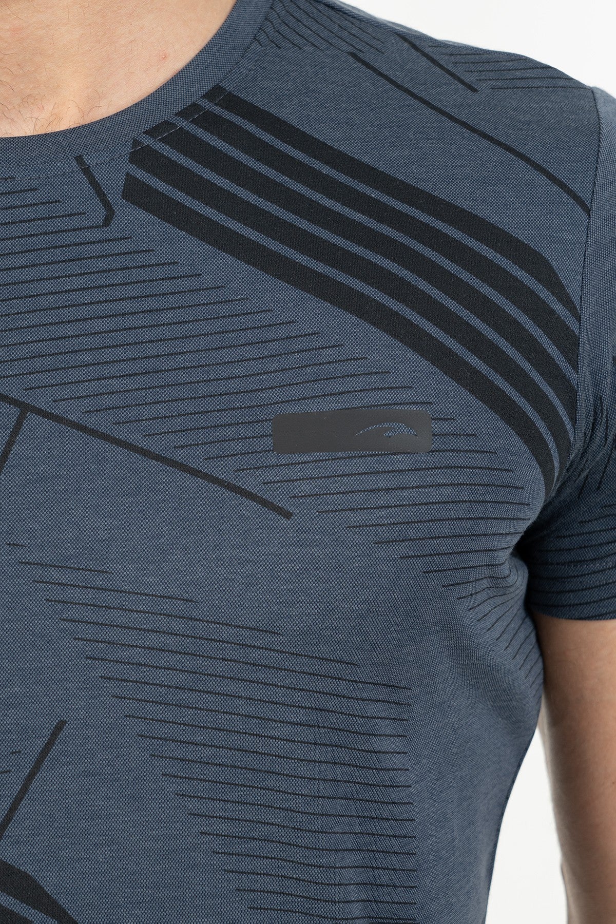 Regular Erkek Bisiklet Yaka Siyah T-shirt