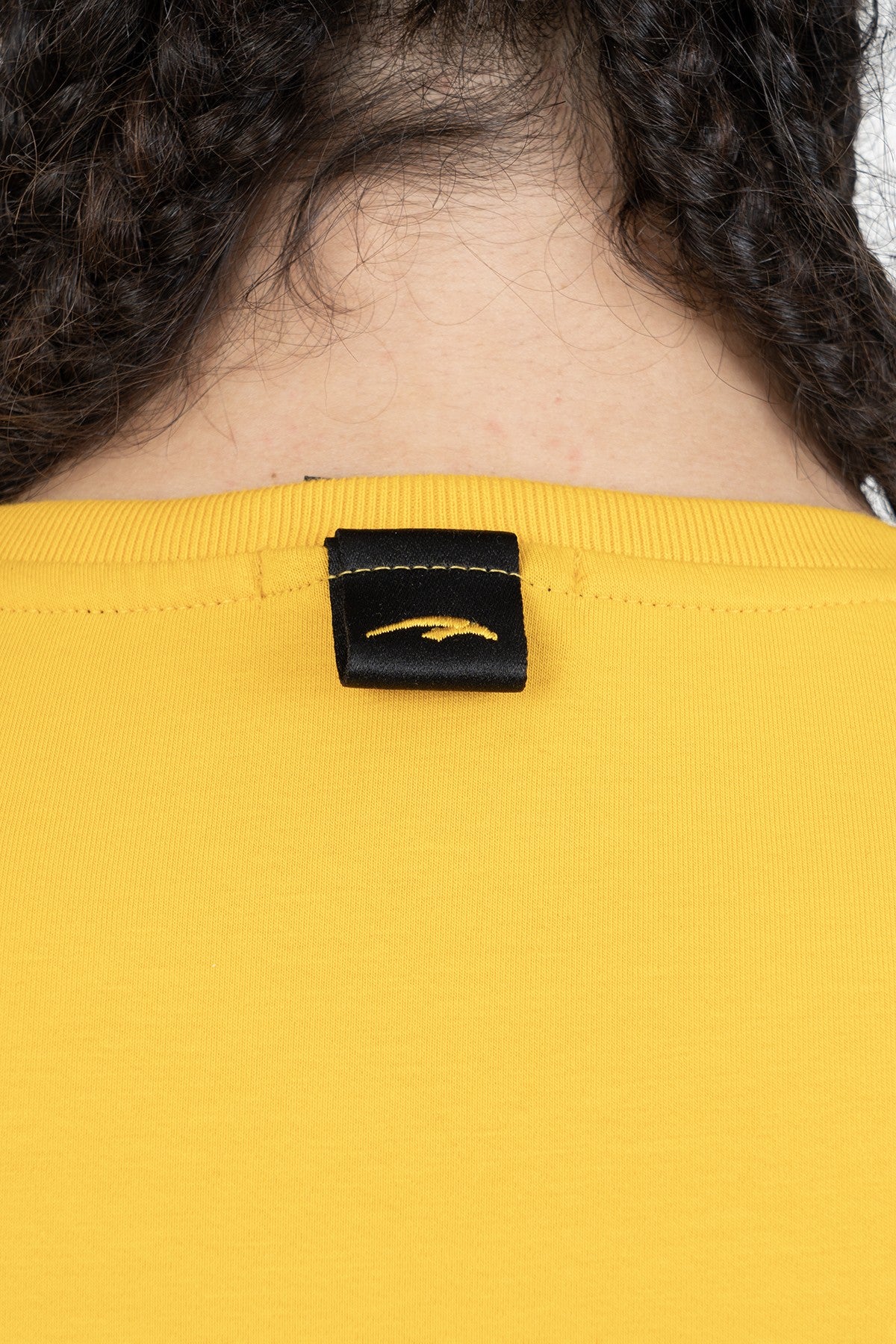 Regular Erkek Bisiklet Yaka Sarı Sweatshirt