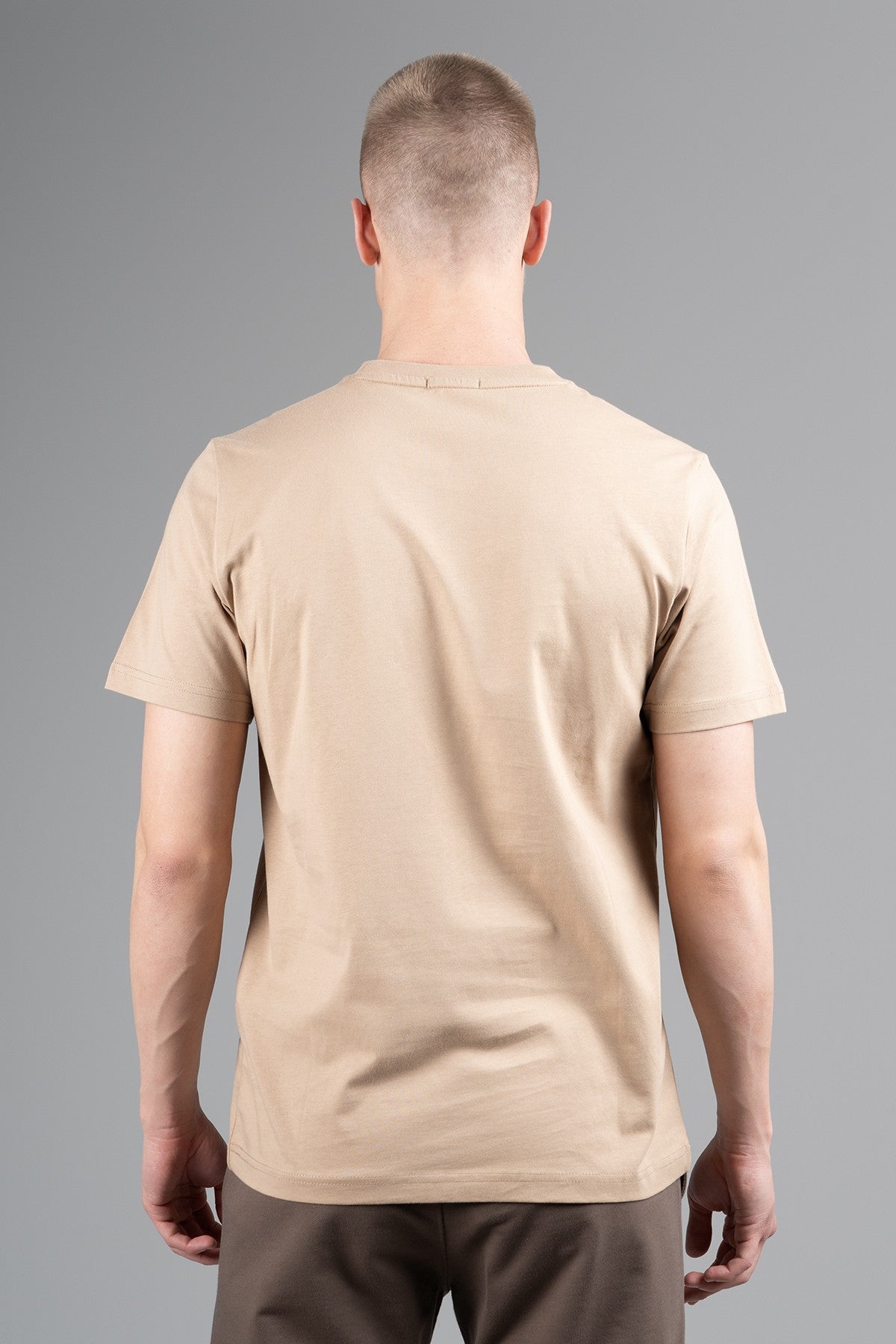 Comfort Erkek Bisiklet Yaka Bej T-shirt