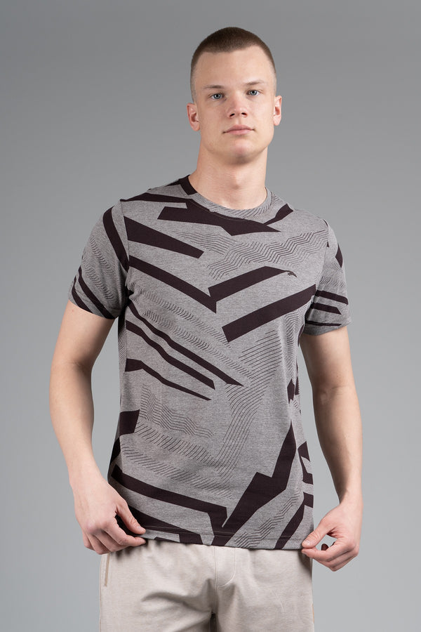 Regular Erkek Bisiklet Yaka Kahverengi T-shirt