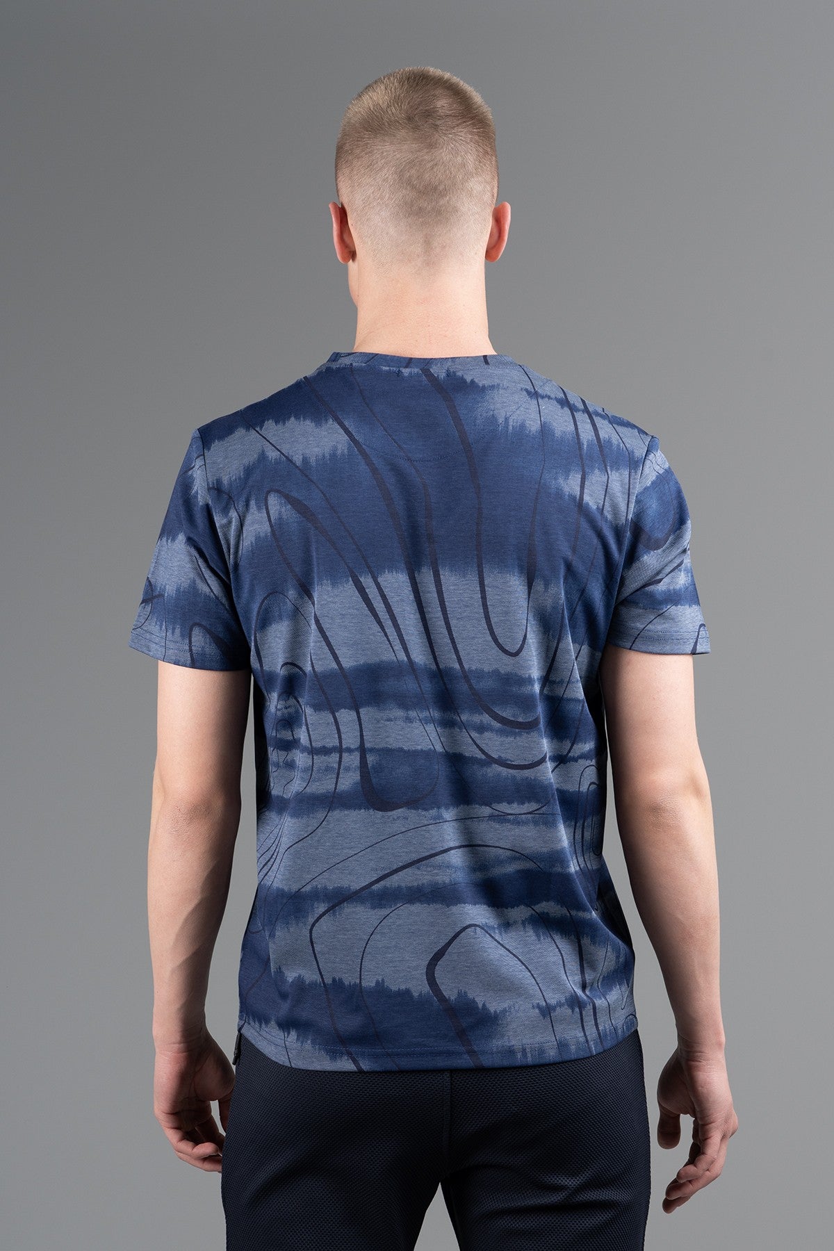 Regular Erkek Bisiklet Yaka Lacivert T-shirt