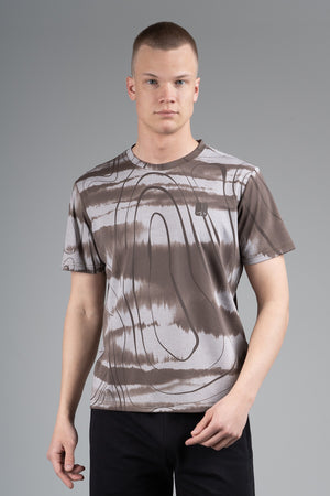Regular Erkek Bisiklet Yaka Kahverengi T-shirt