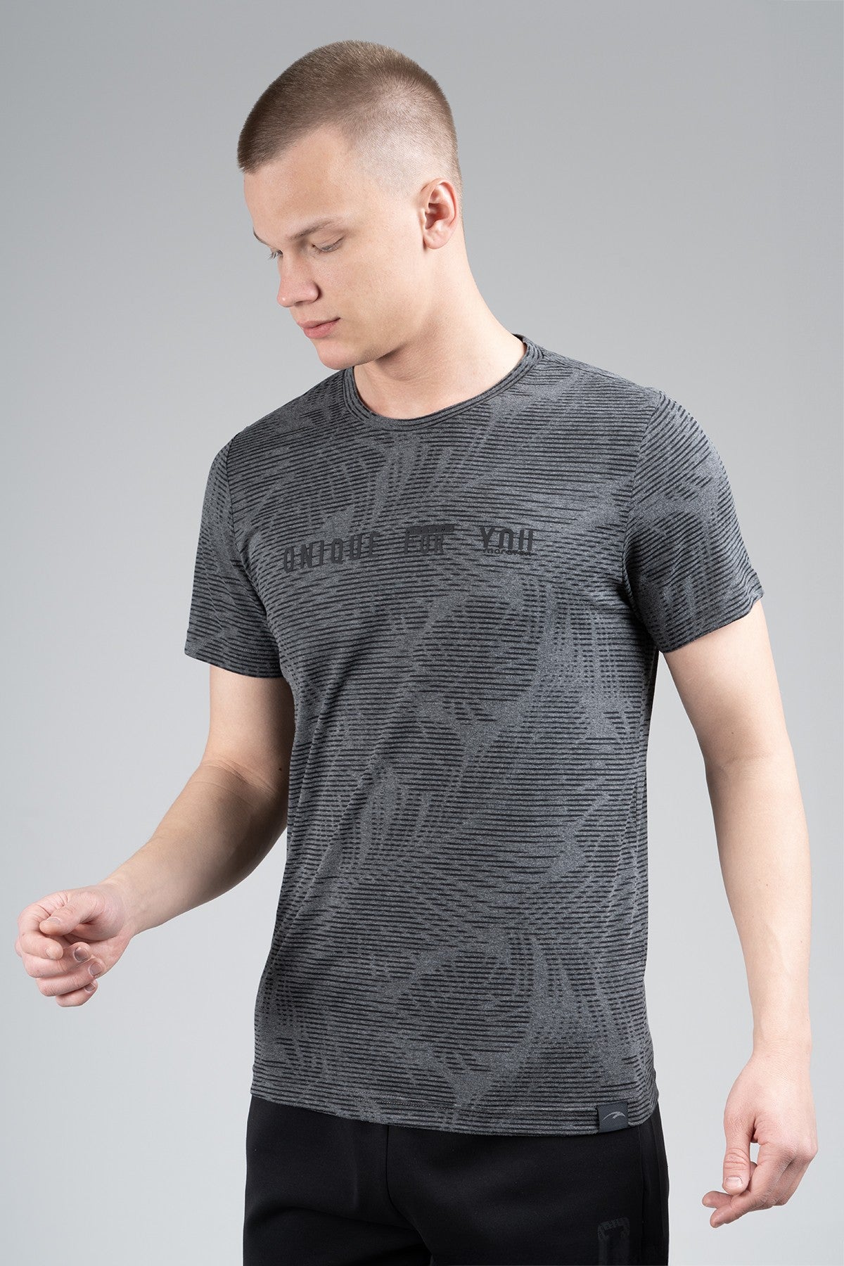 Regular Erkek Bisiklet Yaka Siyah T-shirt
