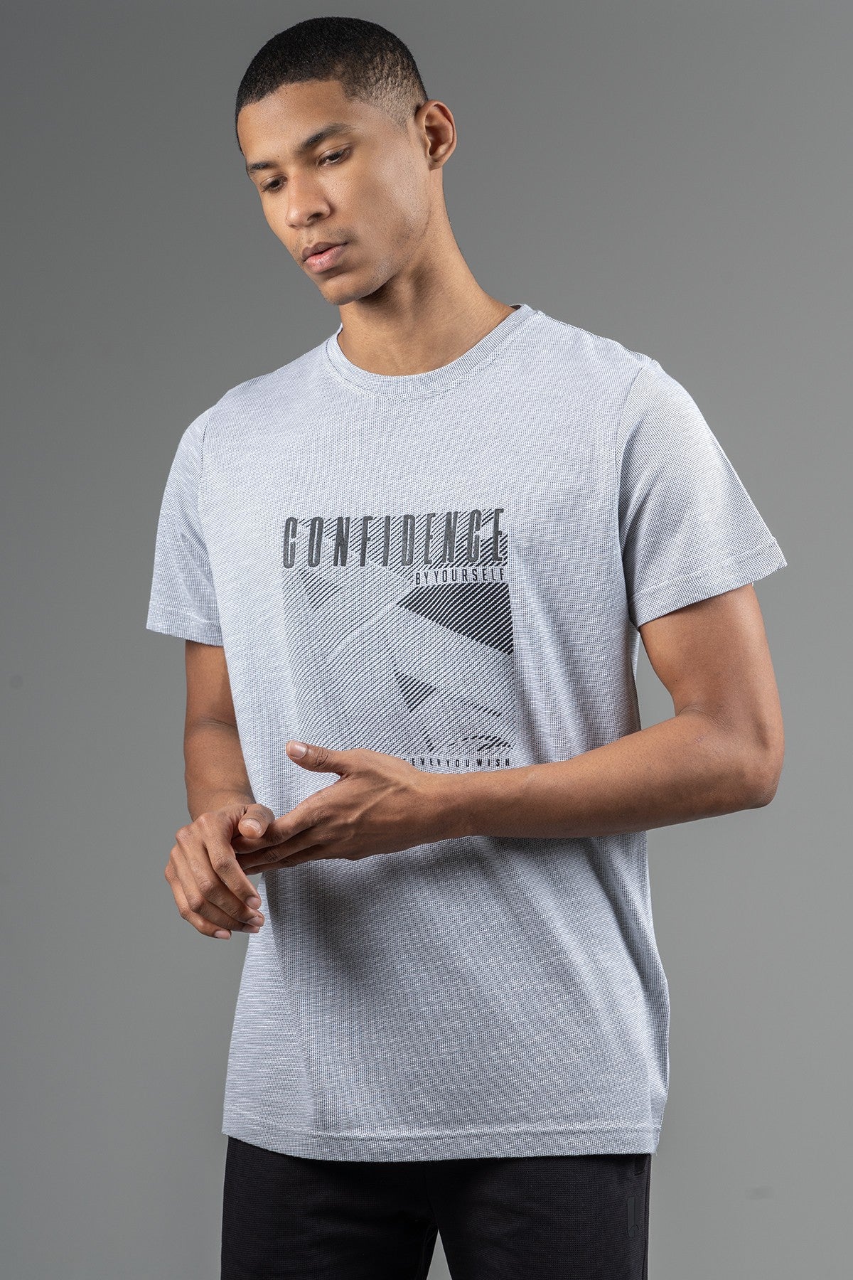 Regular Erkek Bisiklet Yaka Beyaz T-shirt