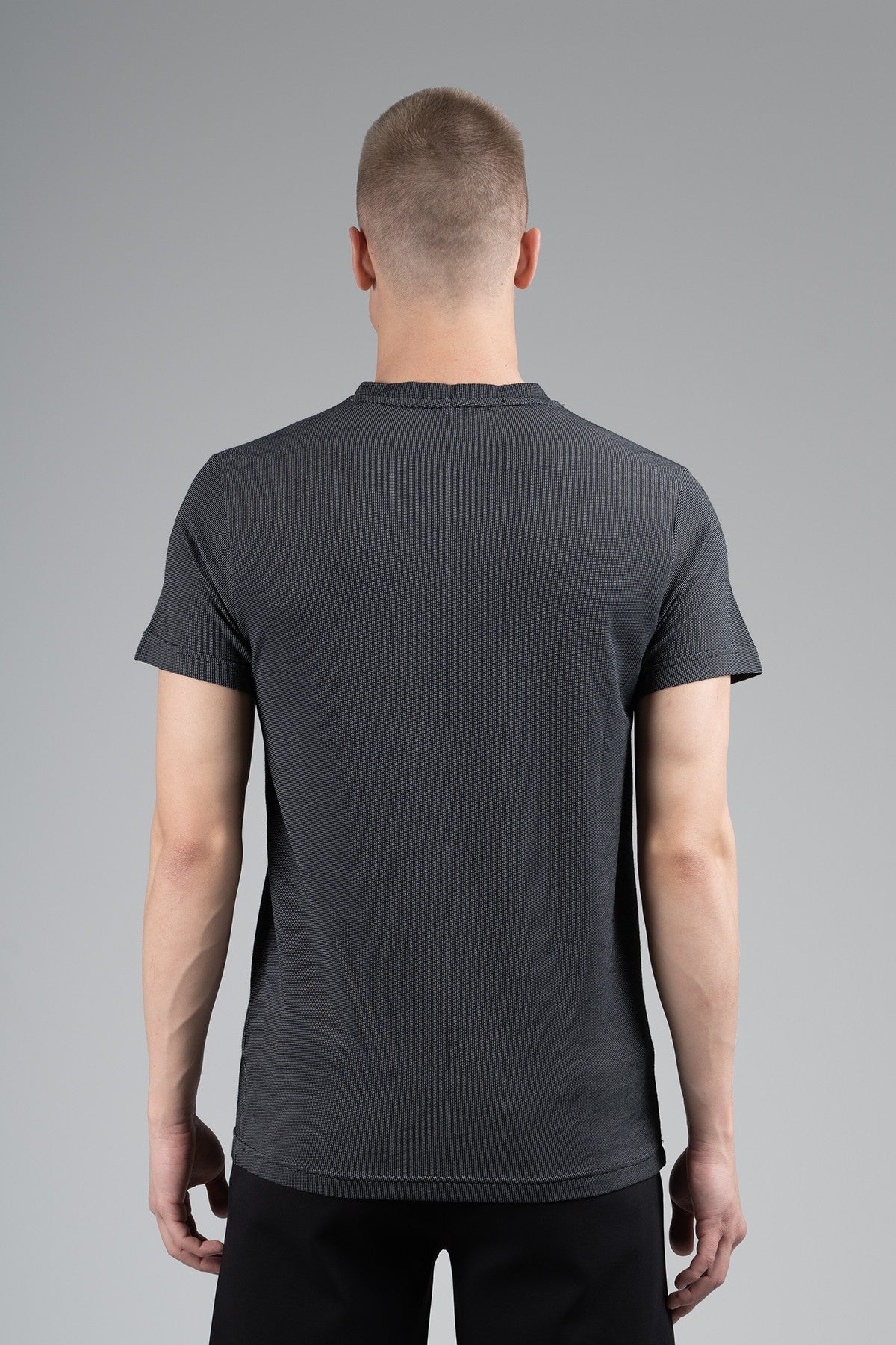 Regular Erkek Bisiklet Yaka Siyah T-shirt